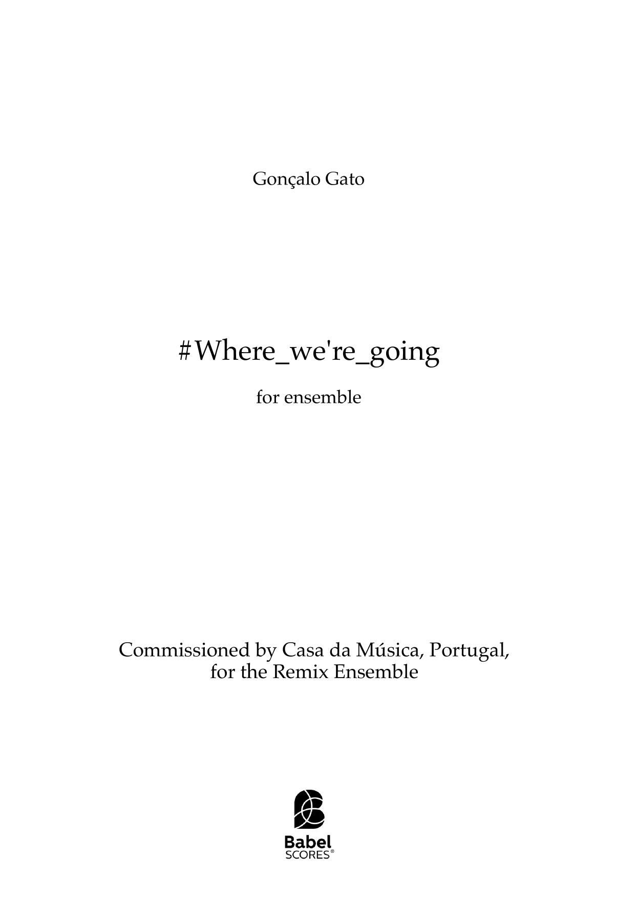 #Where we're going