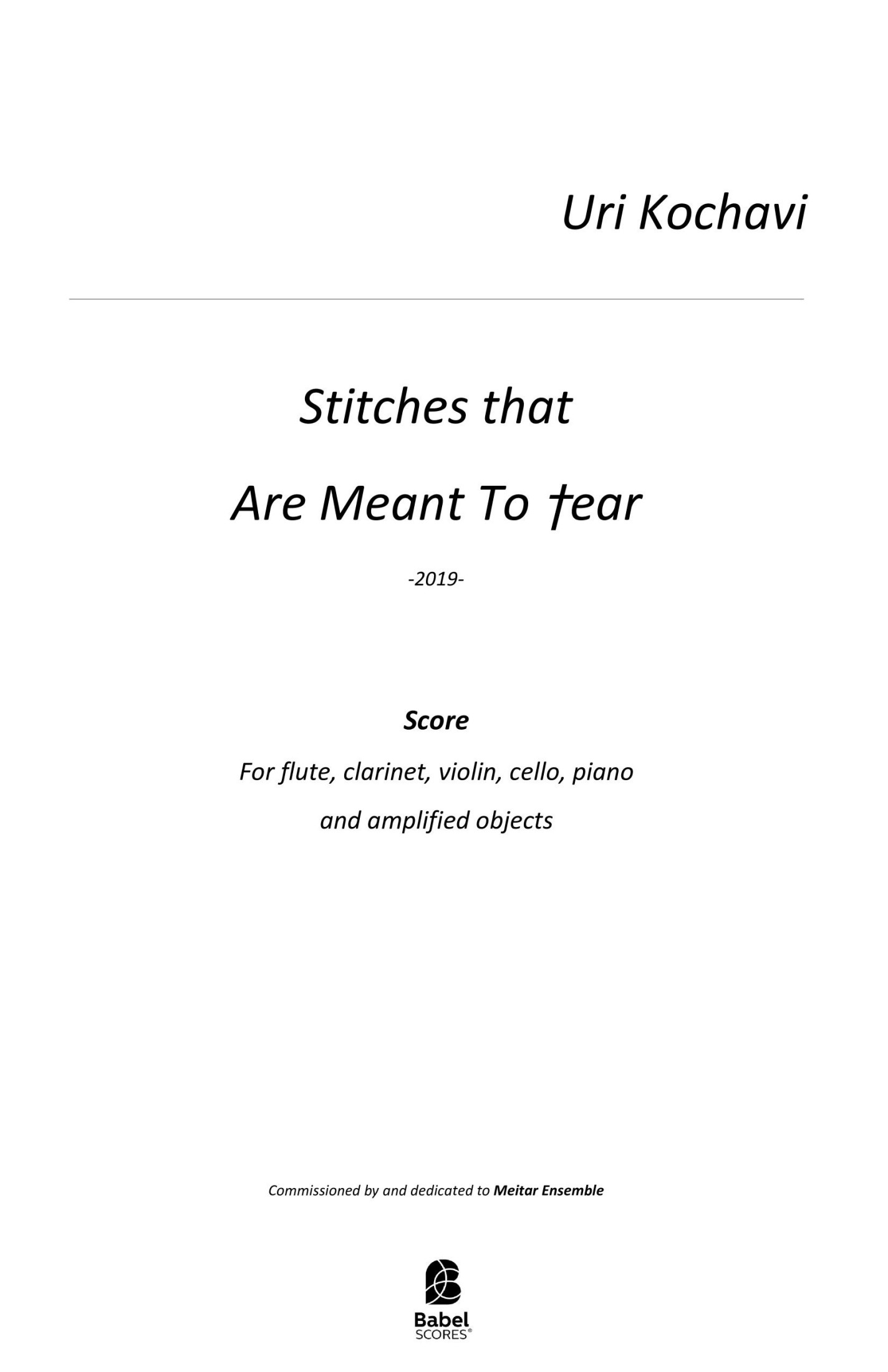 Stitches that are meant to tear
