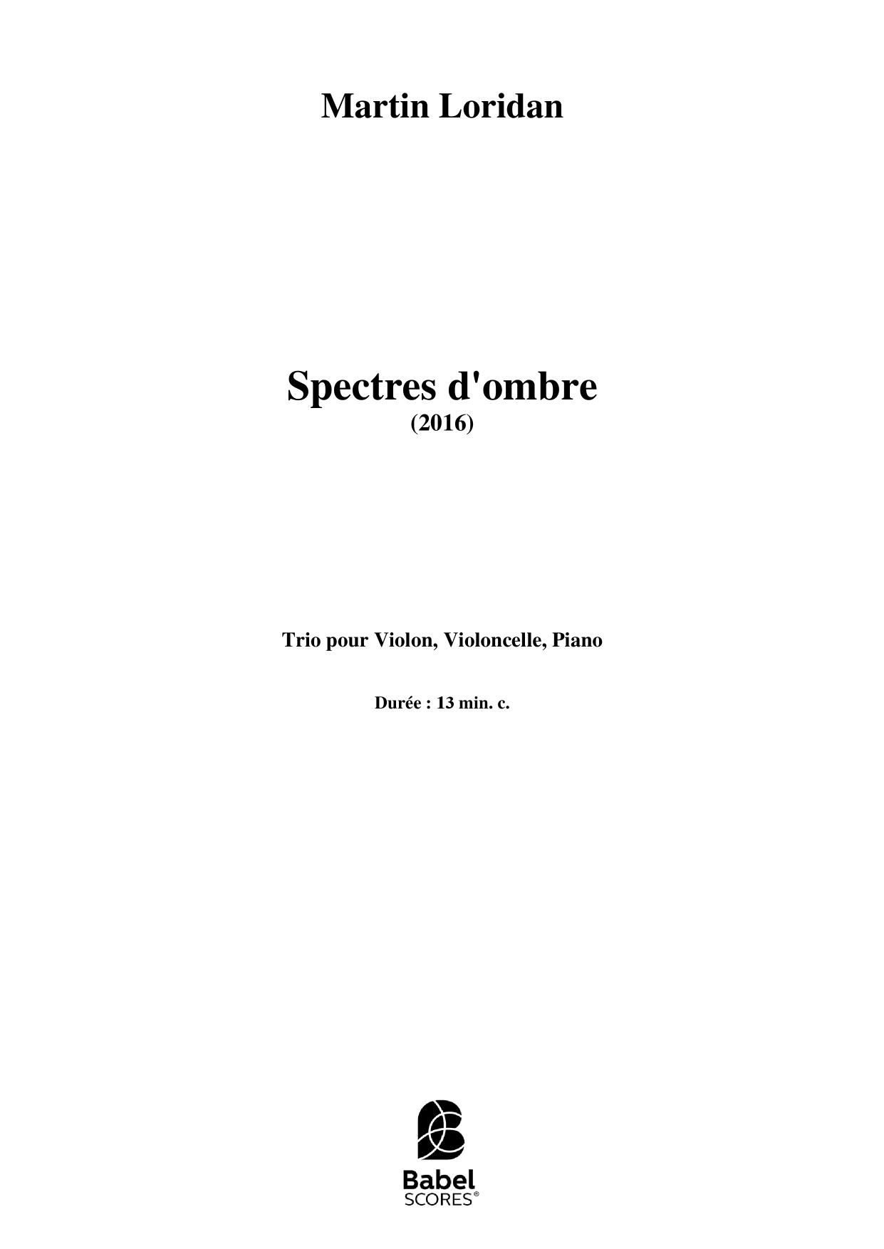 Spectres d'ombre
