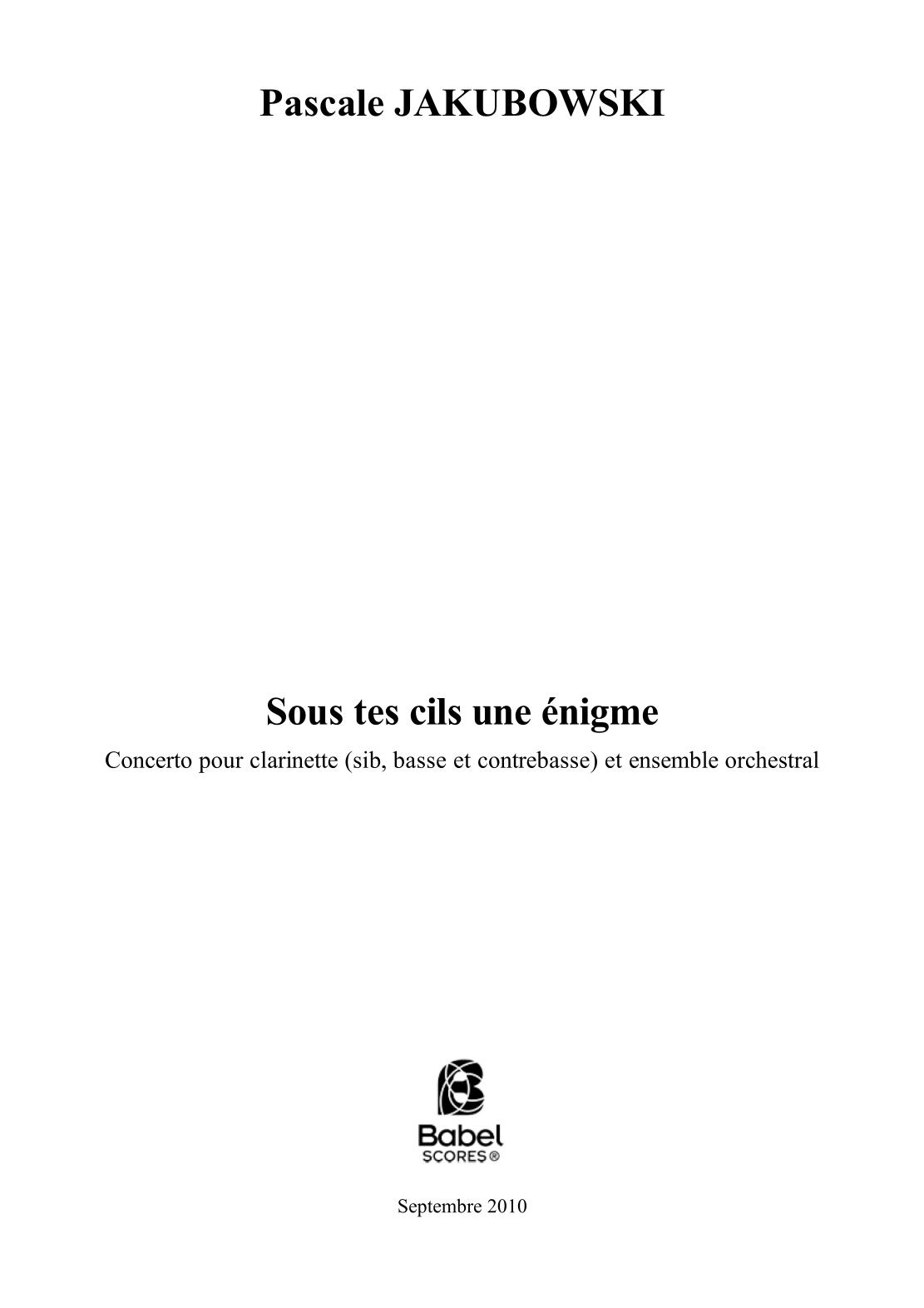 Sous tes cils une énigme