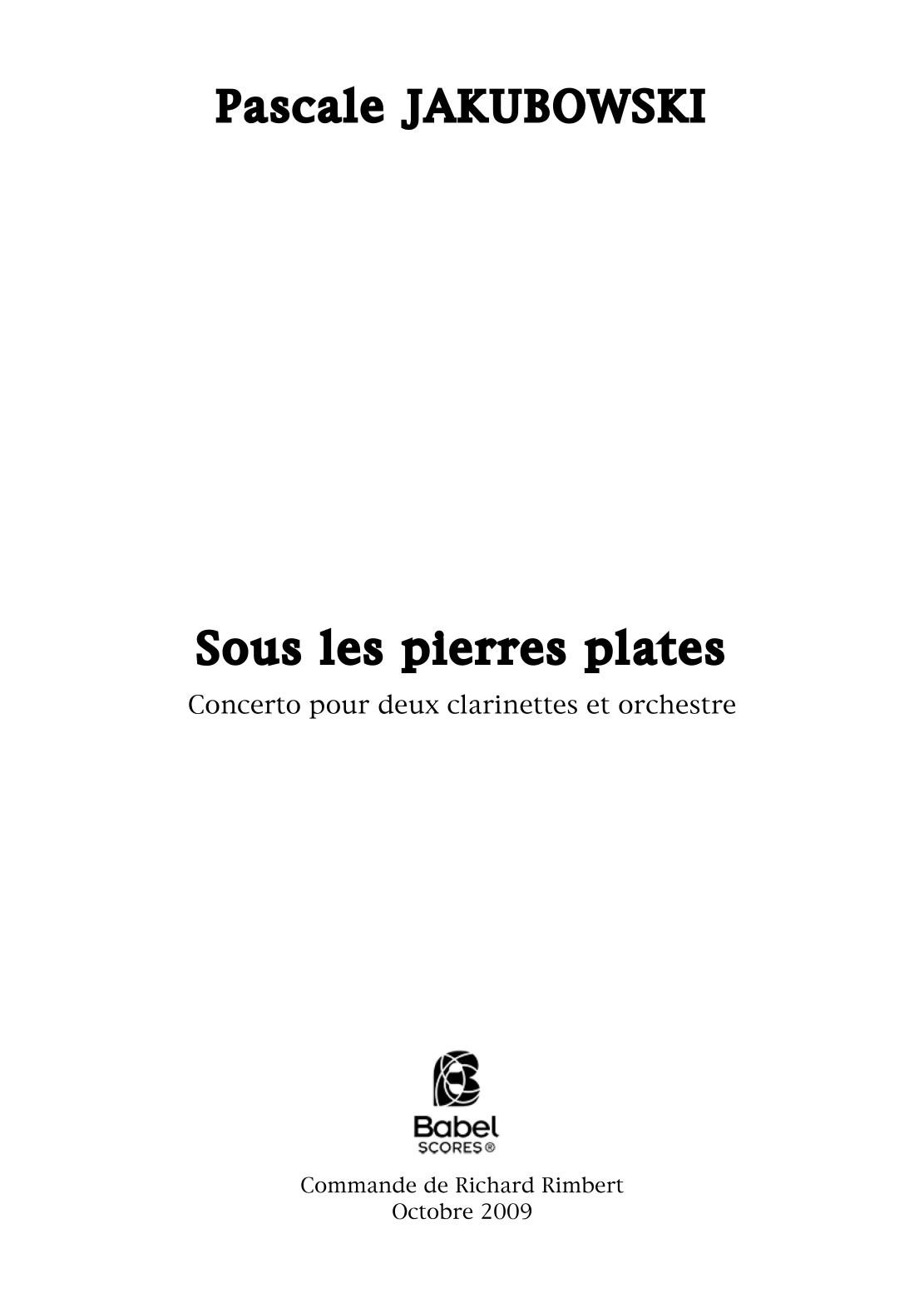 Sous les pierres plates