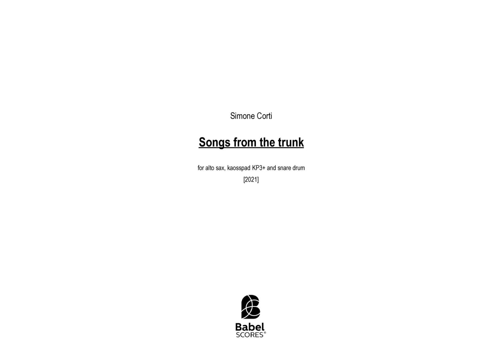 Songs from the trunk