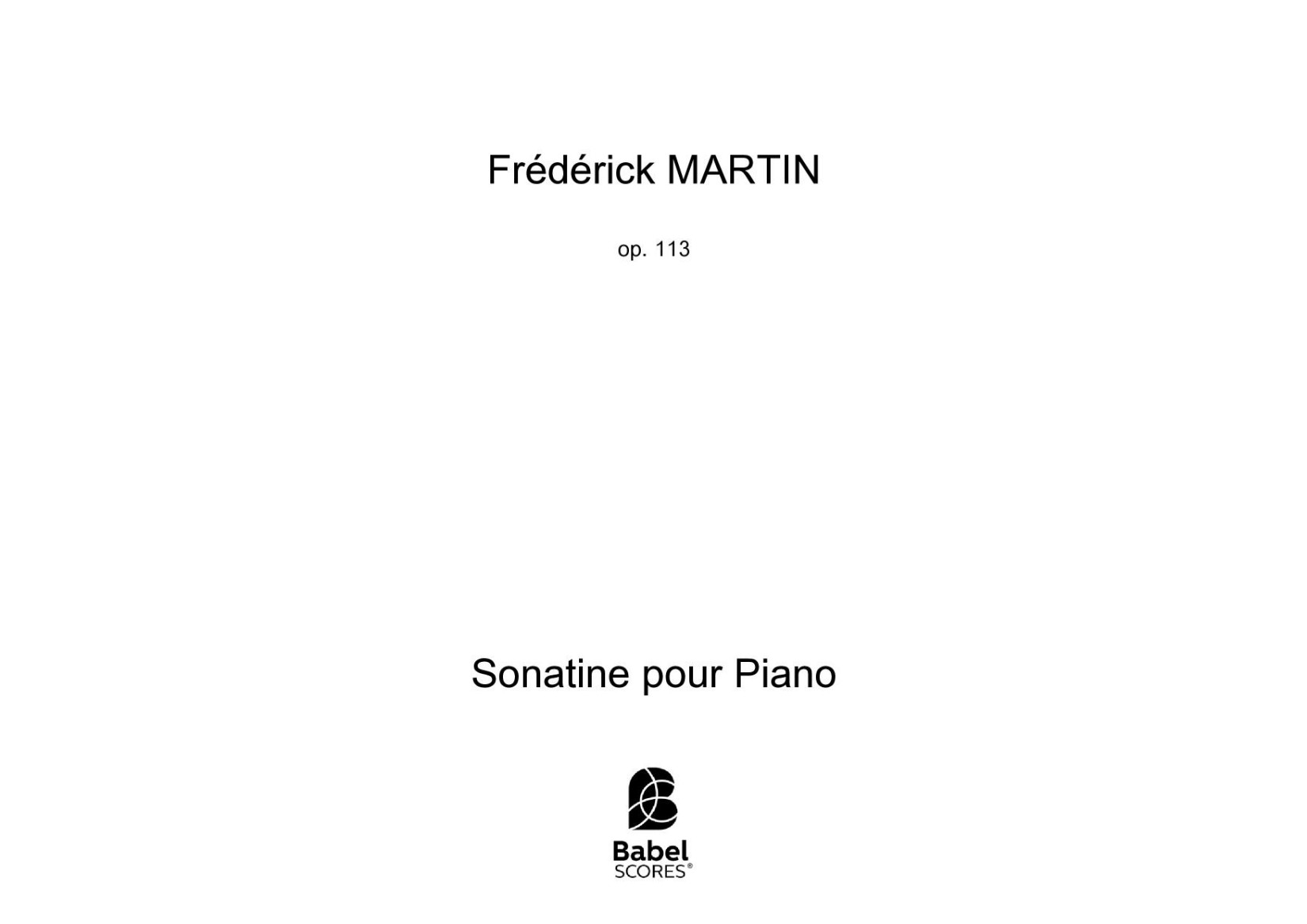 Sonatine pour Piano