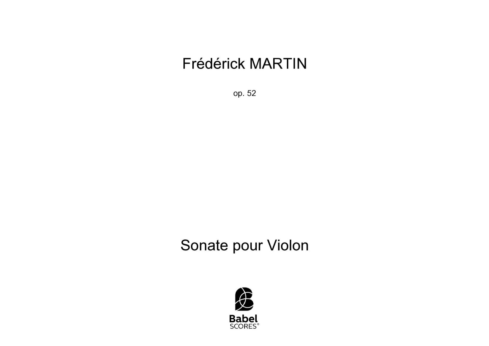 Sonate pour Violon