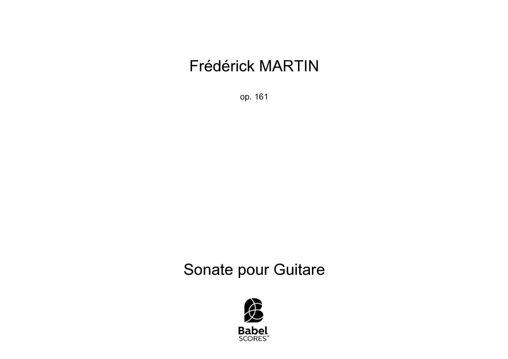 Sonate pour Guitare