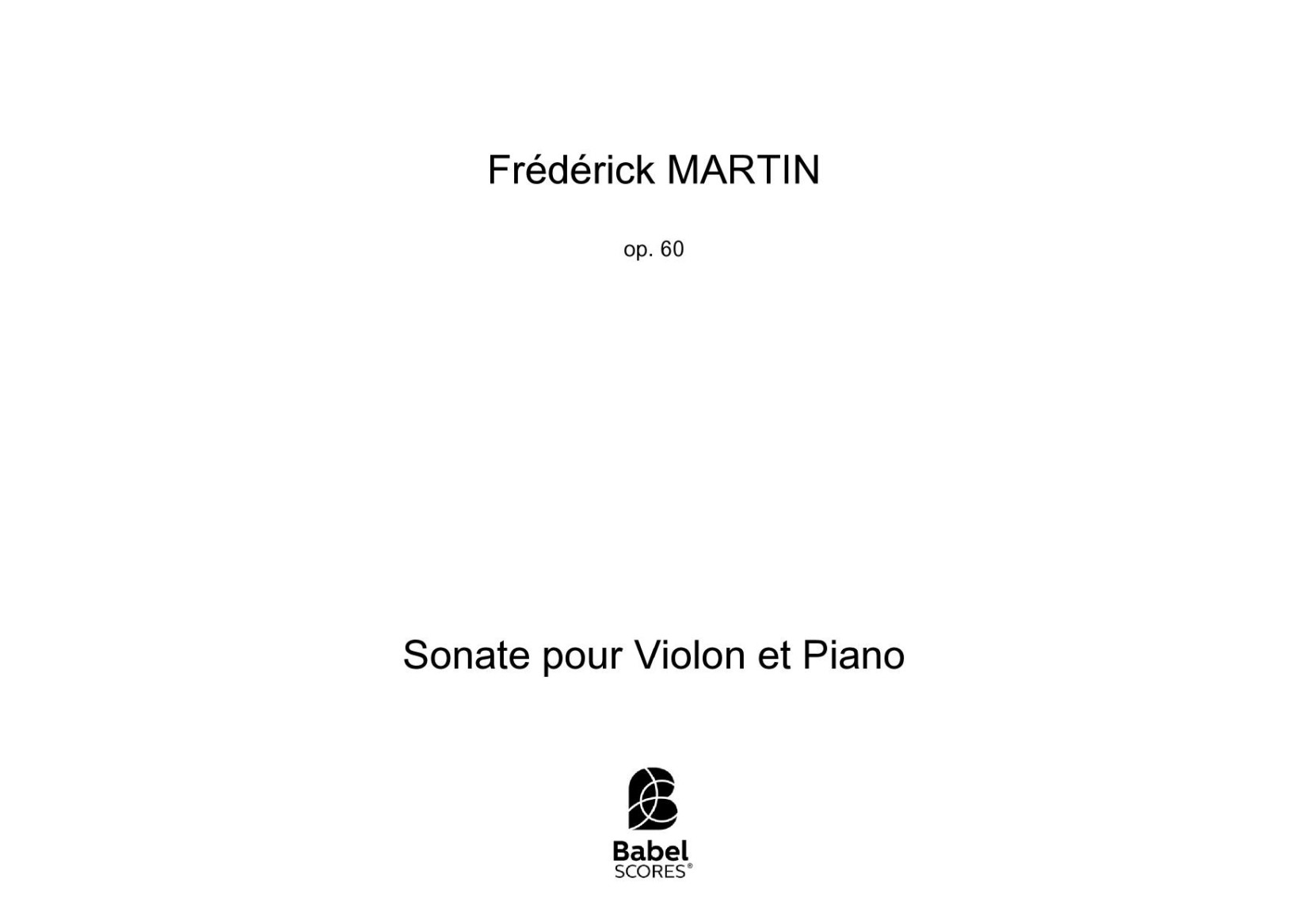 Sonate pour Violon et Piano
