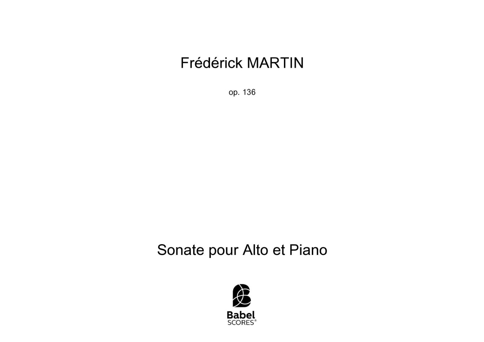 Sonate pour Alto et Piano