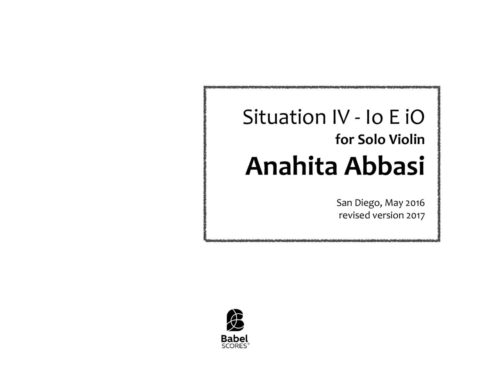 Situation IV - Io-E-iO