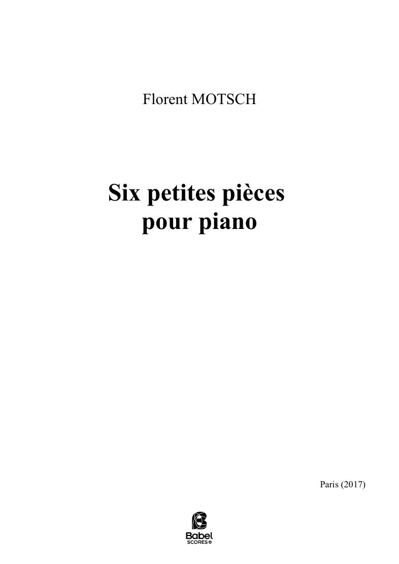 Six petites pieces pour piano