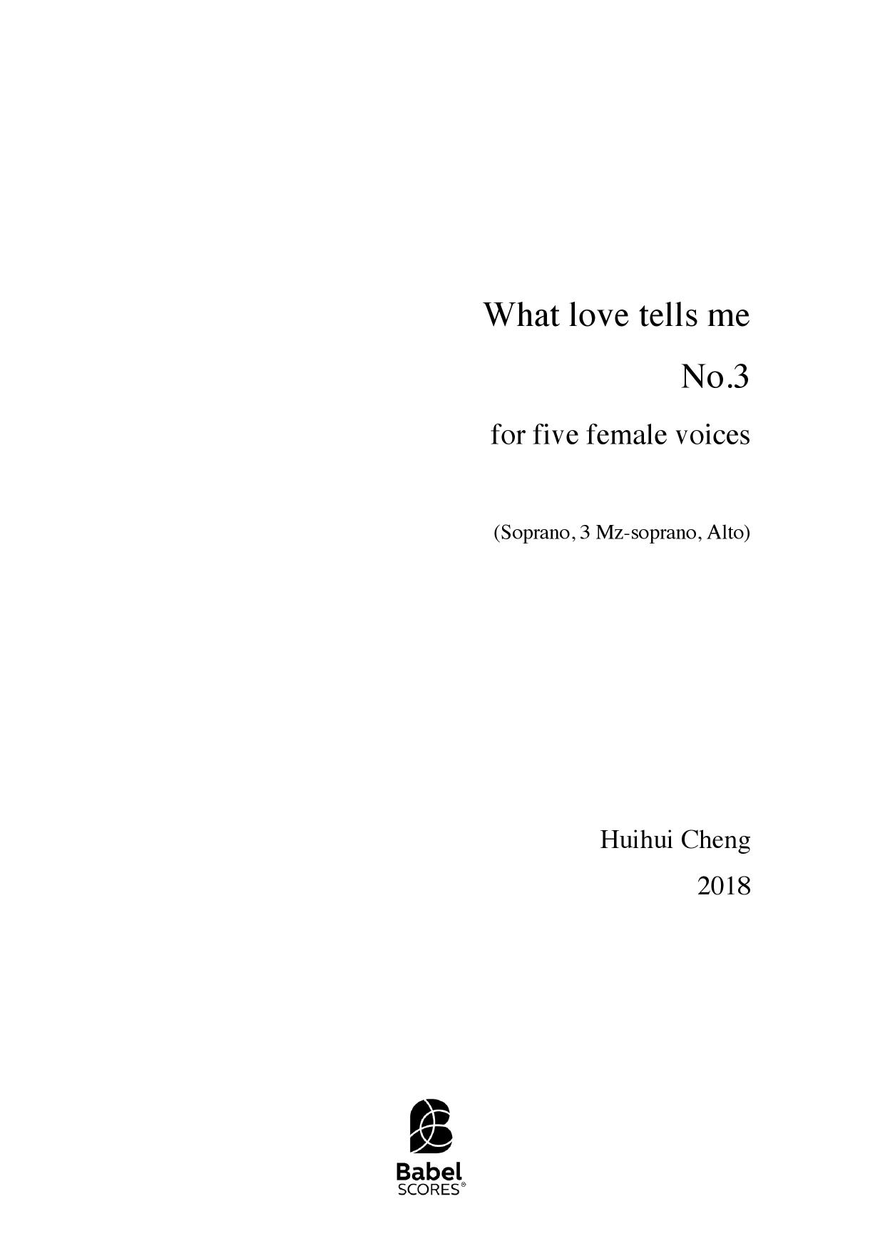 What love tells me No.3