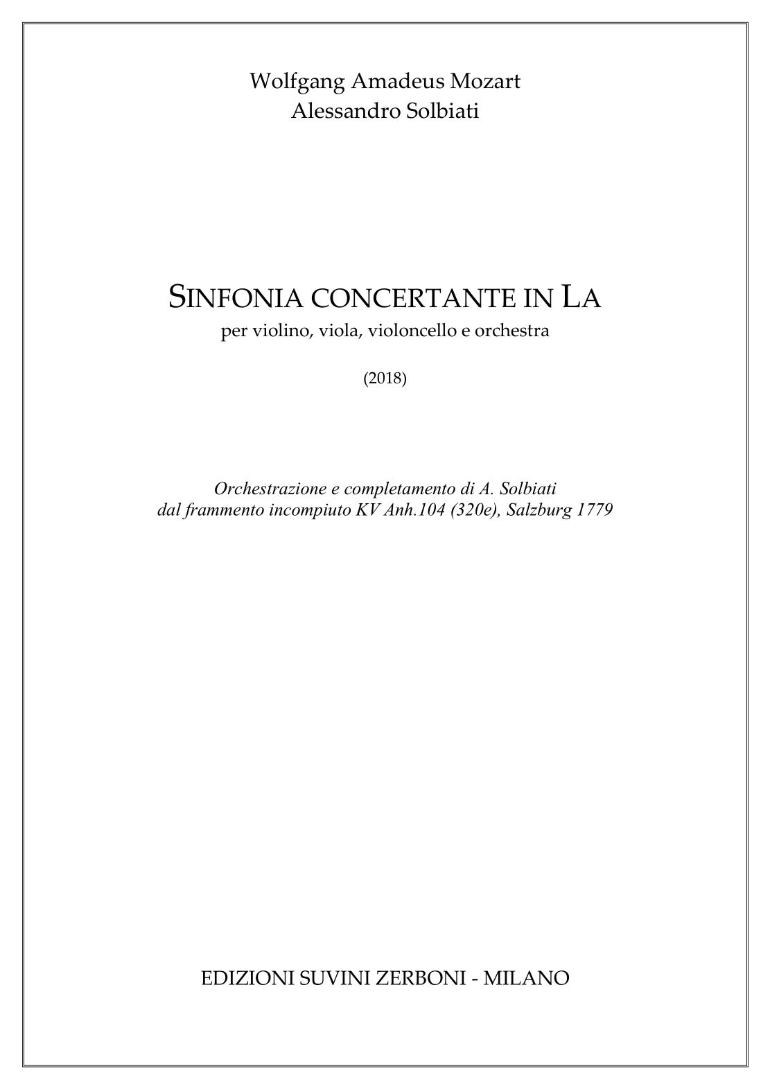 Sinfonia concertante in La