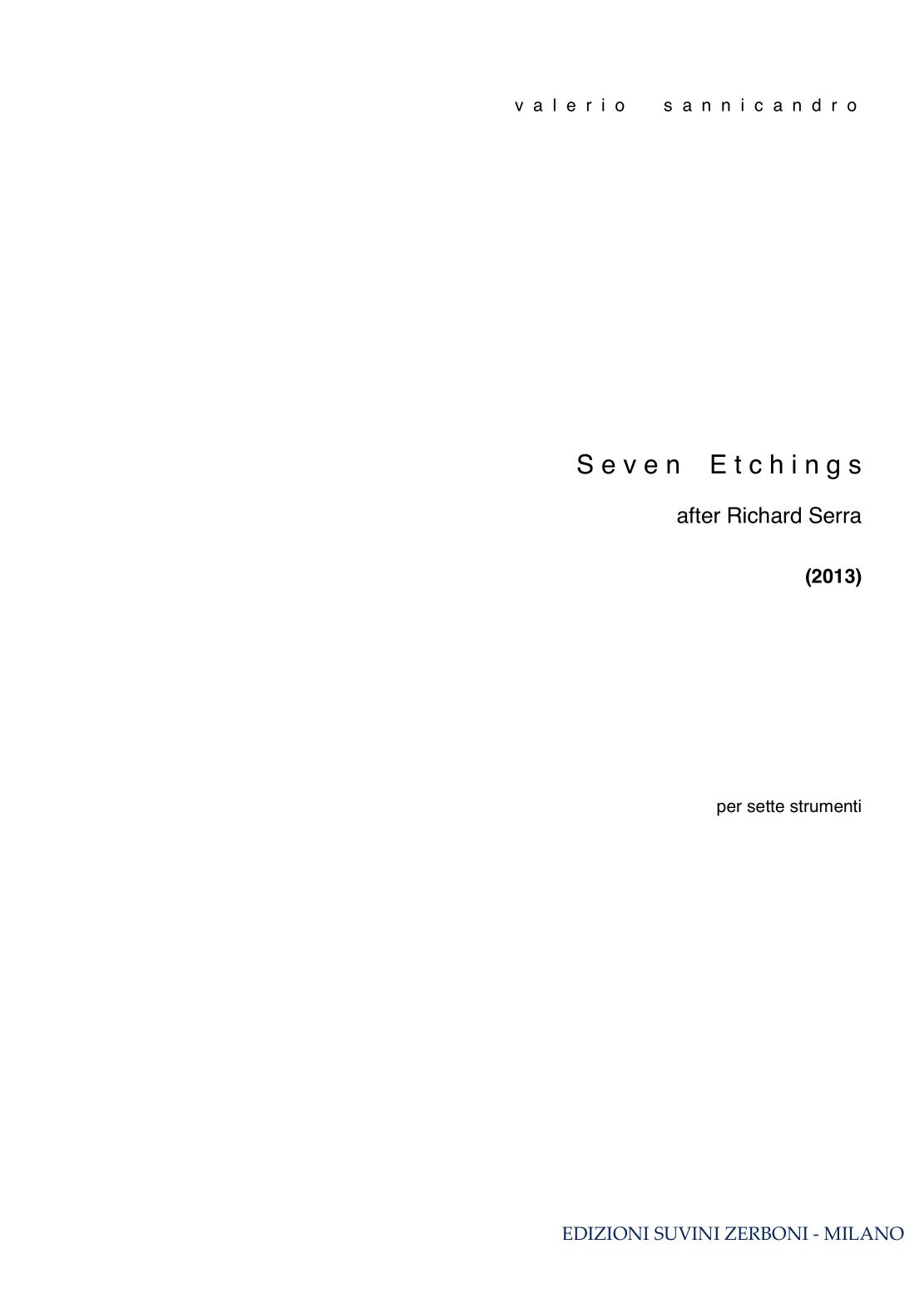 Seven etchings after Richard Serra