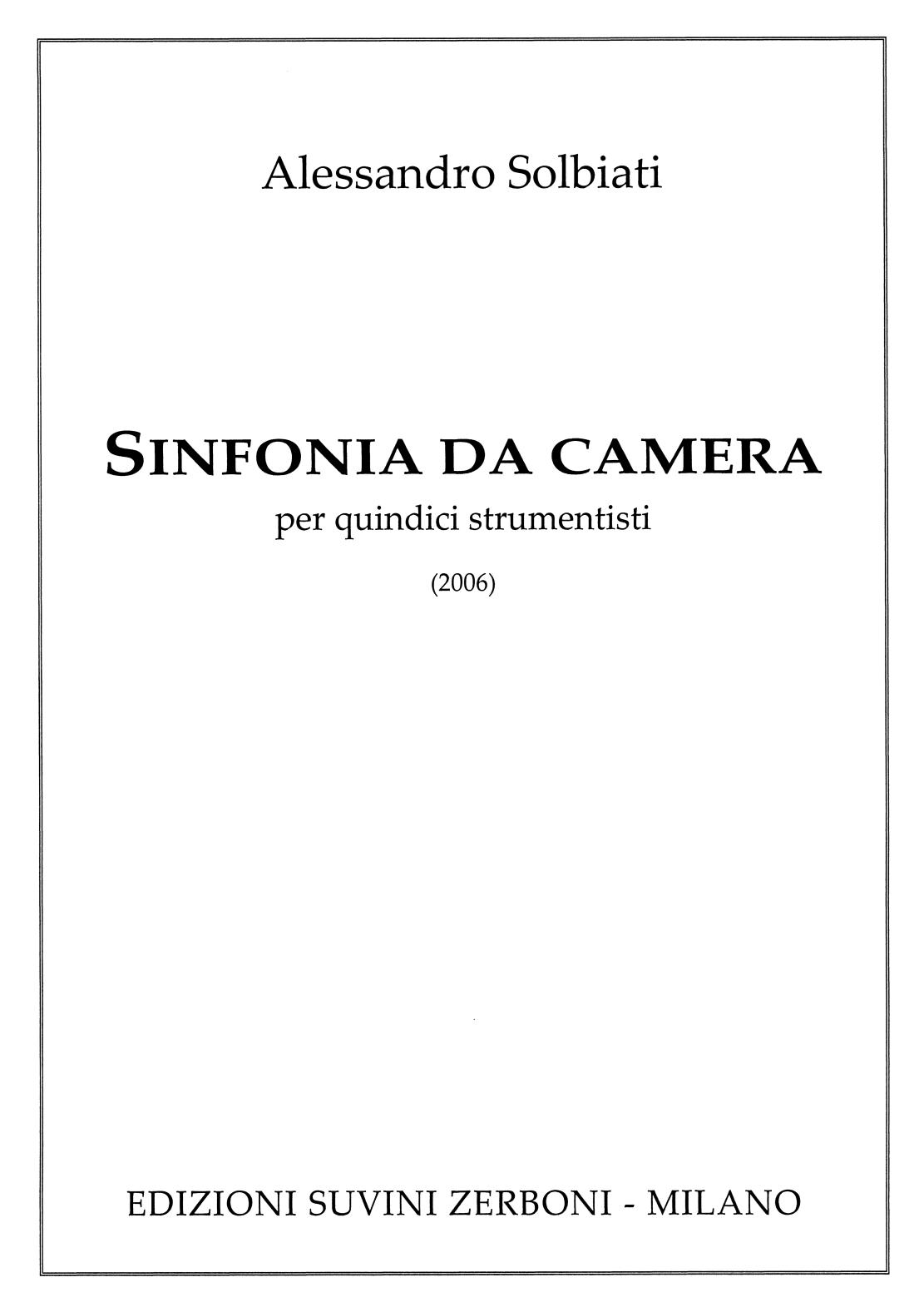 SINFONIA DA CAMERA