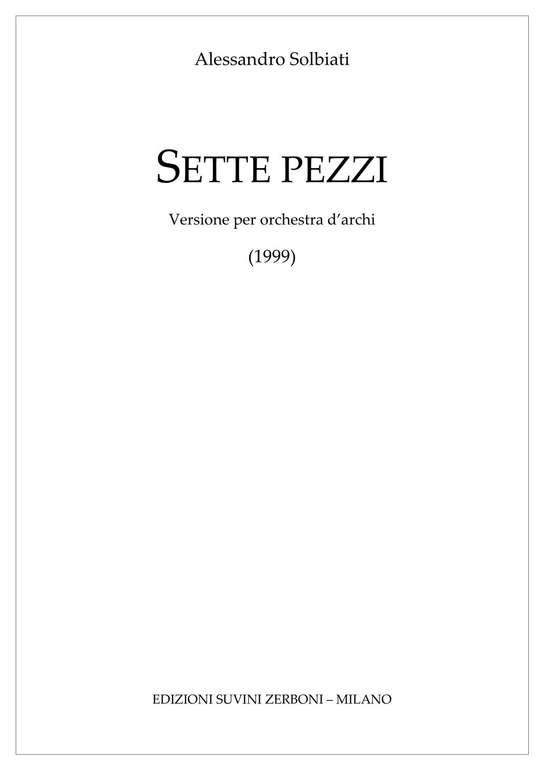 SETTE PEZZI