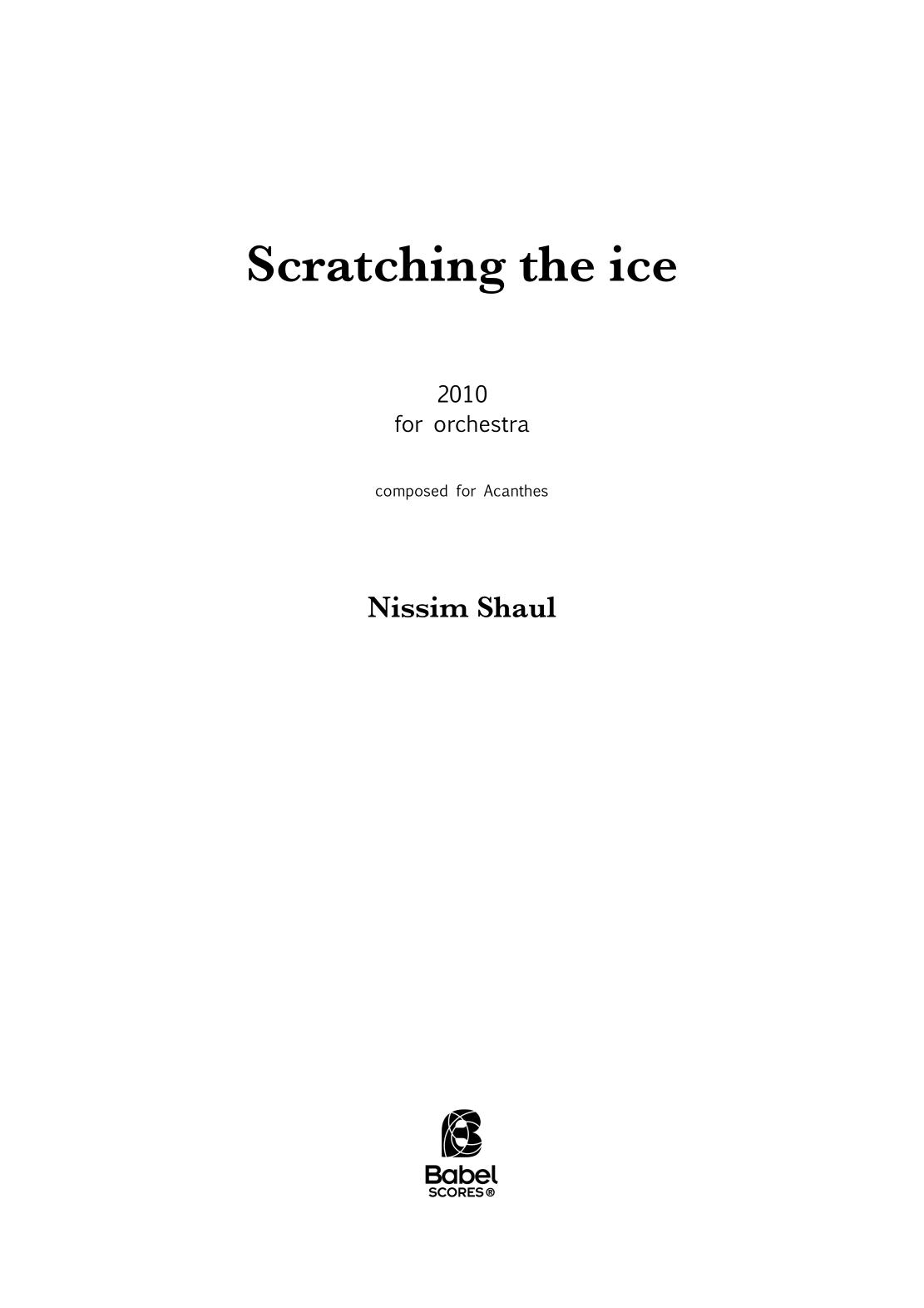 Scratching the ice