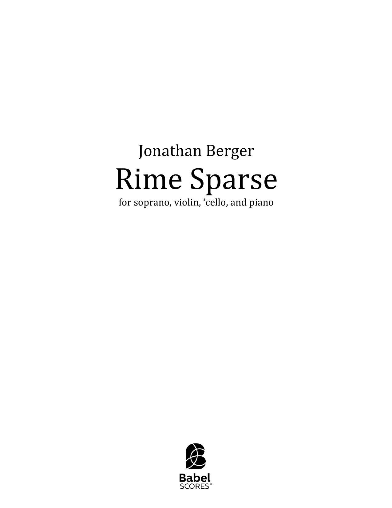 Rime Sparse