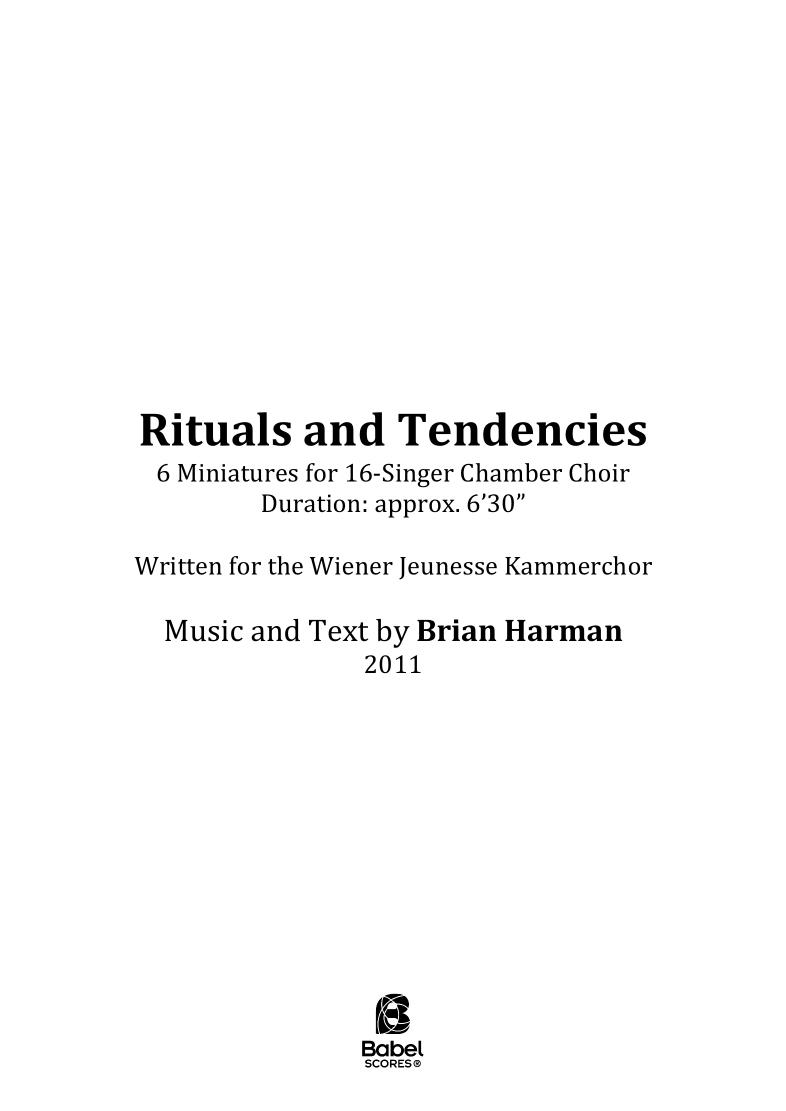 Rituals and Tendencies