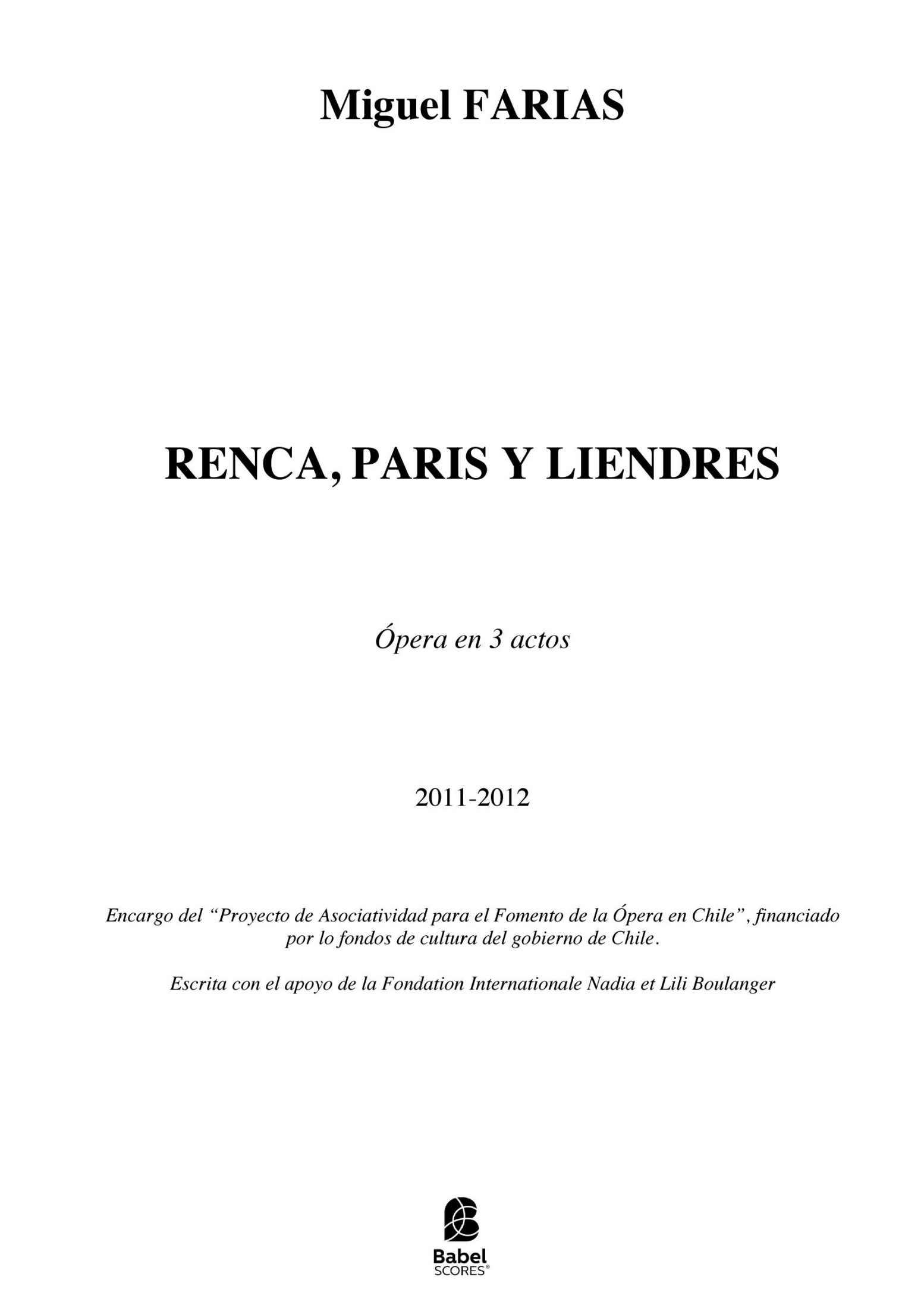 Renca, París y Liendres