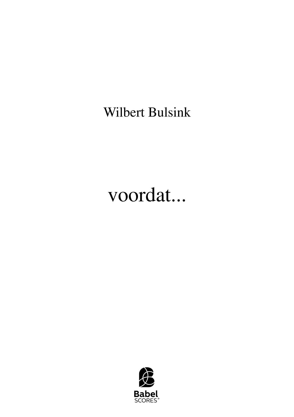 voordat...