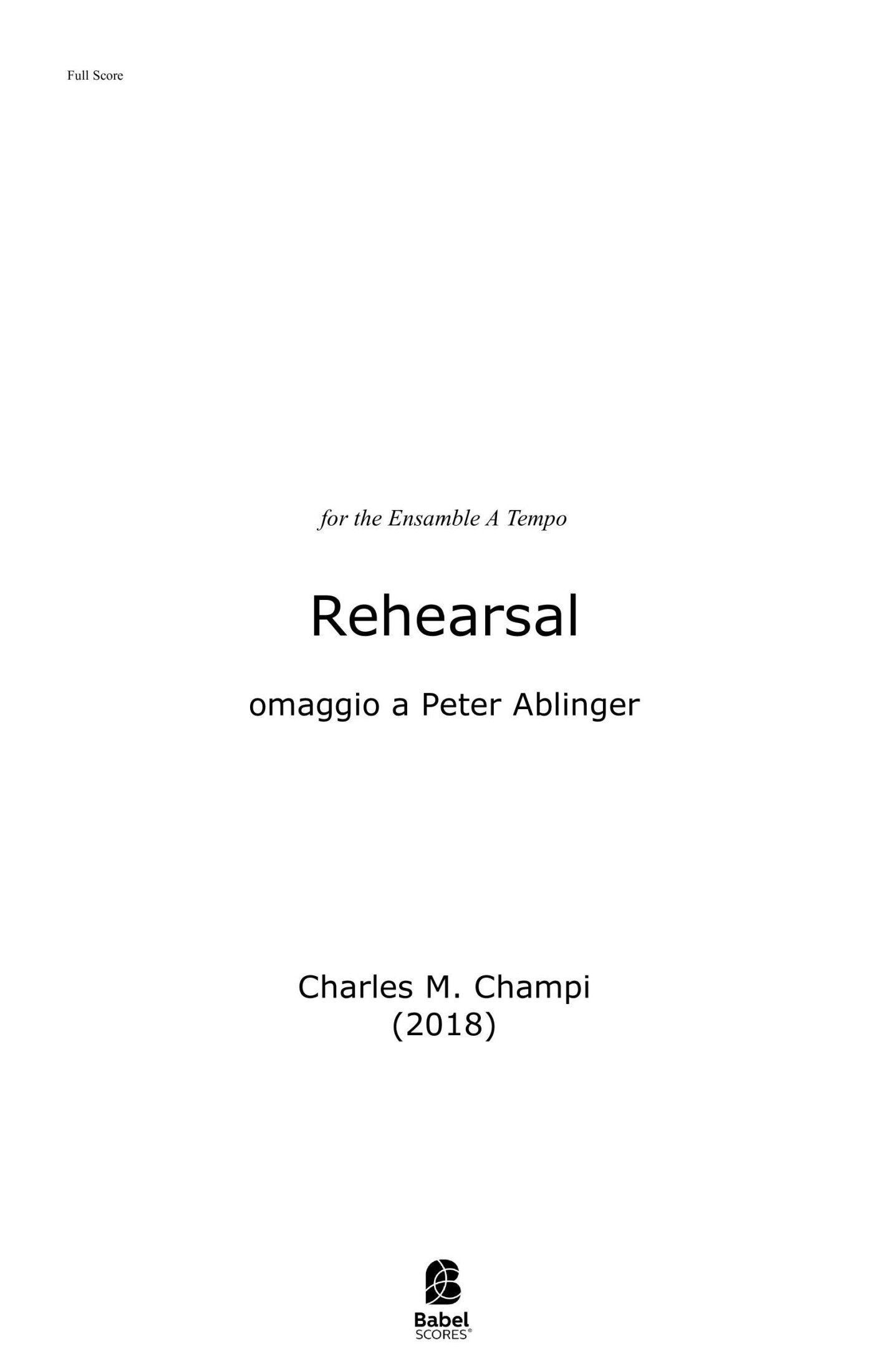 Rehearsal