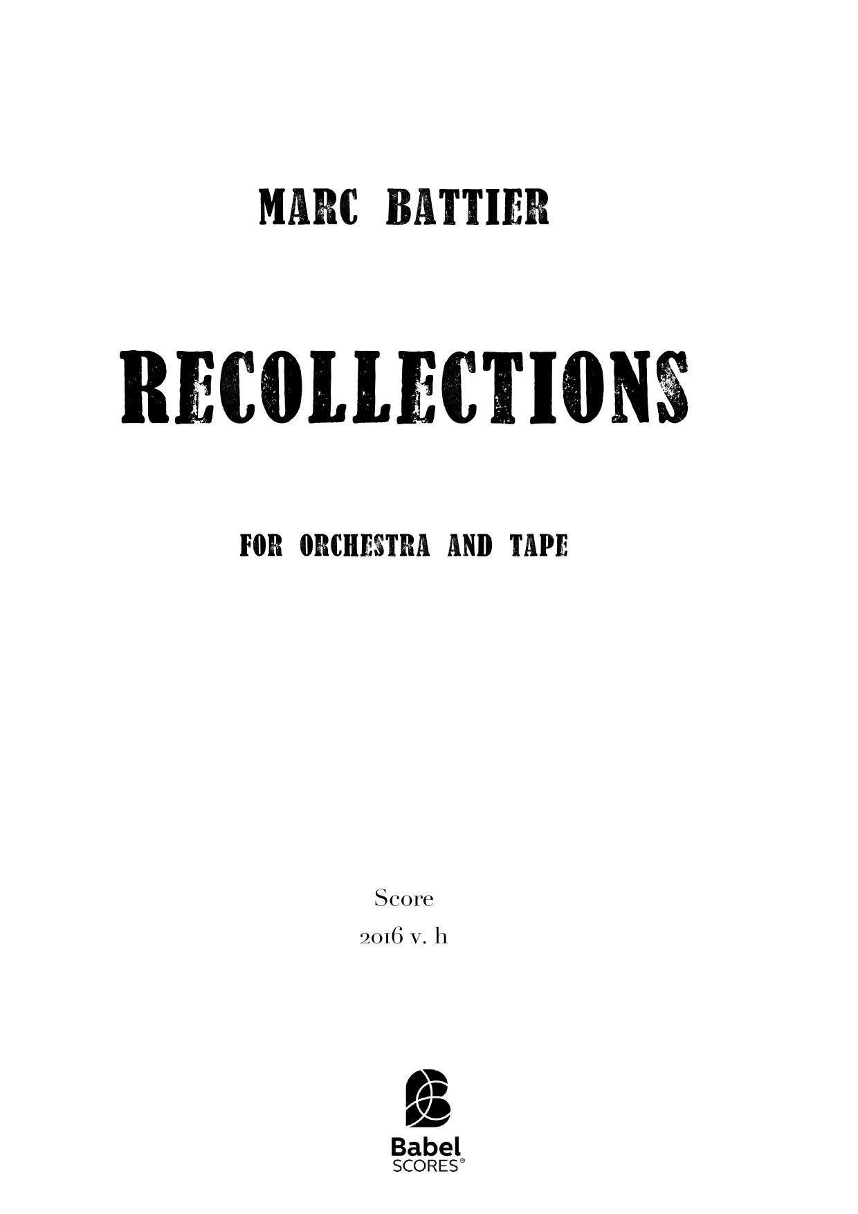 Recollections