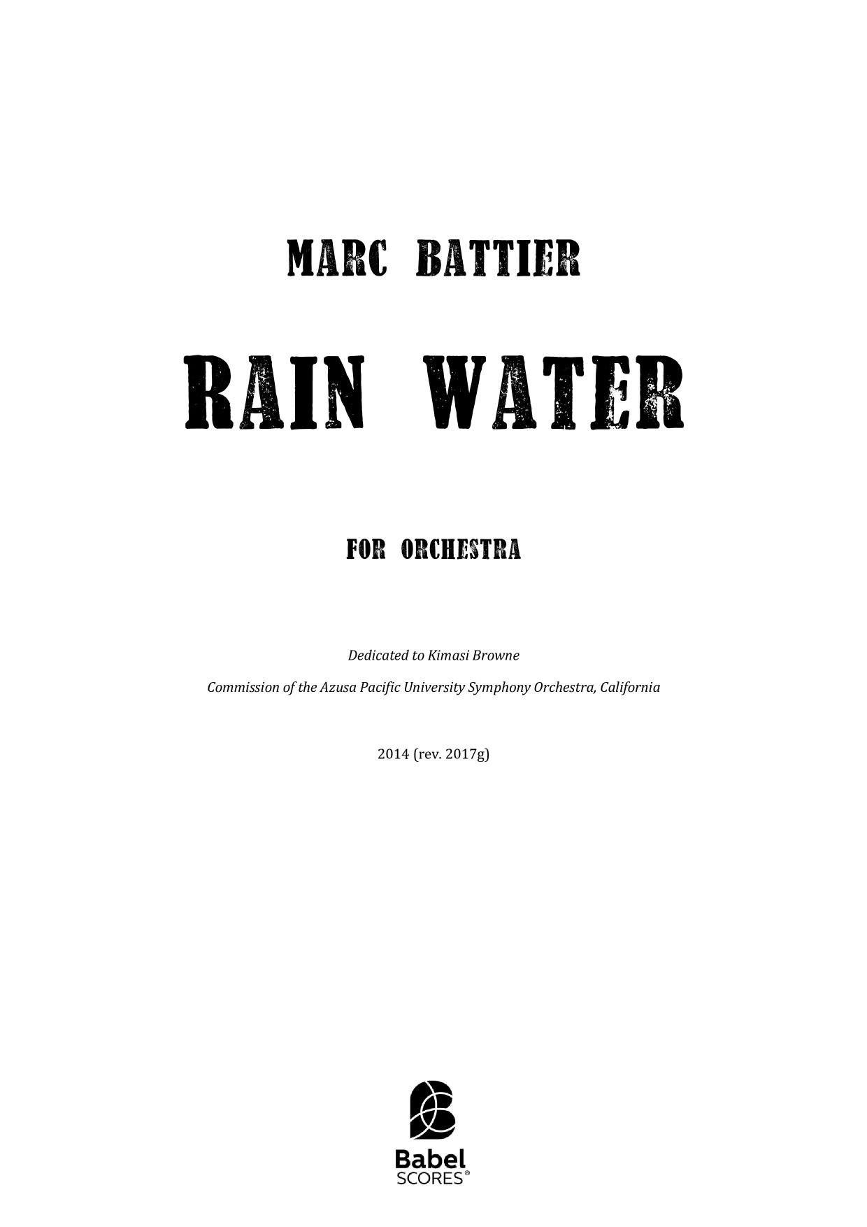 Rain Water