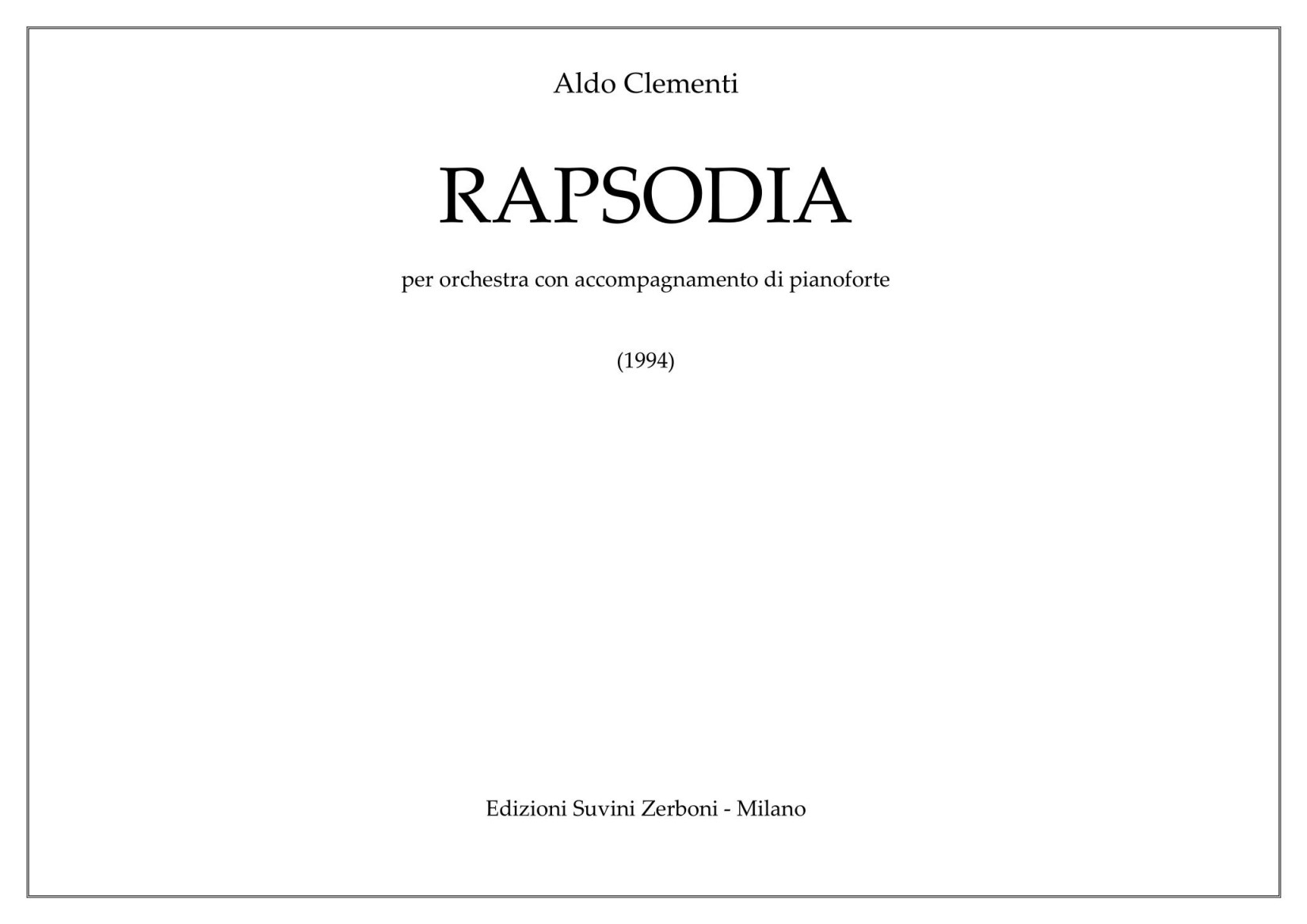 Rapsodia I