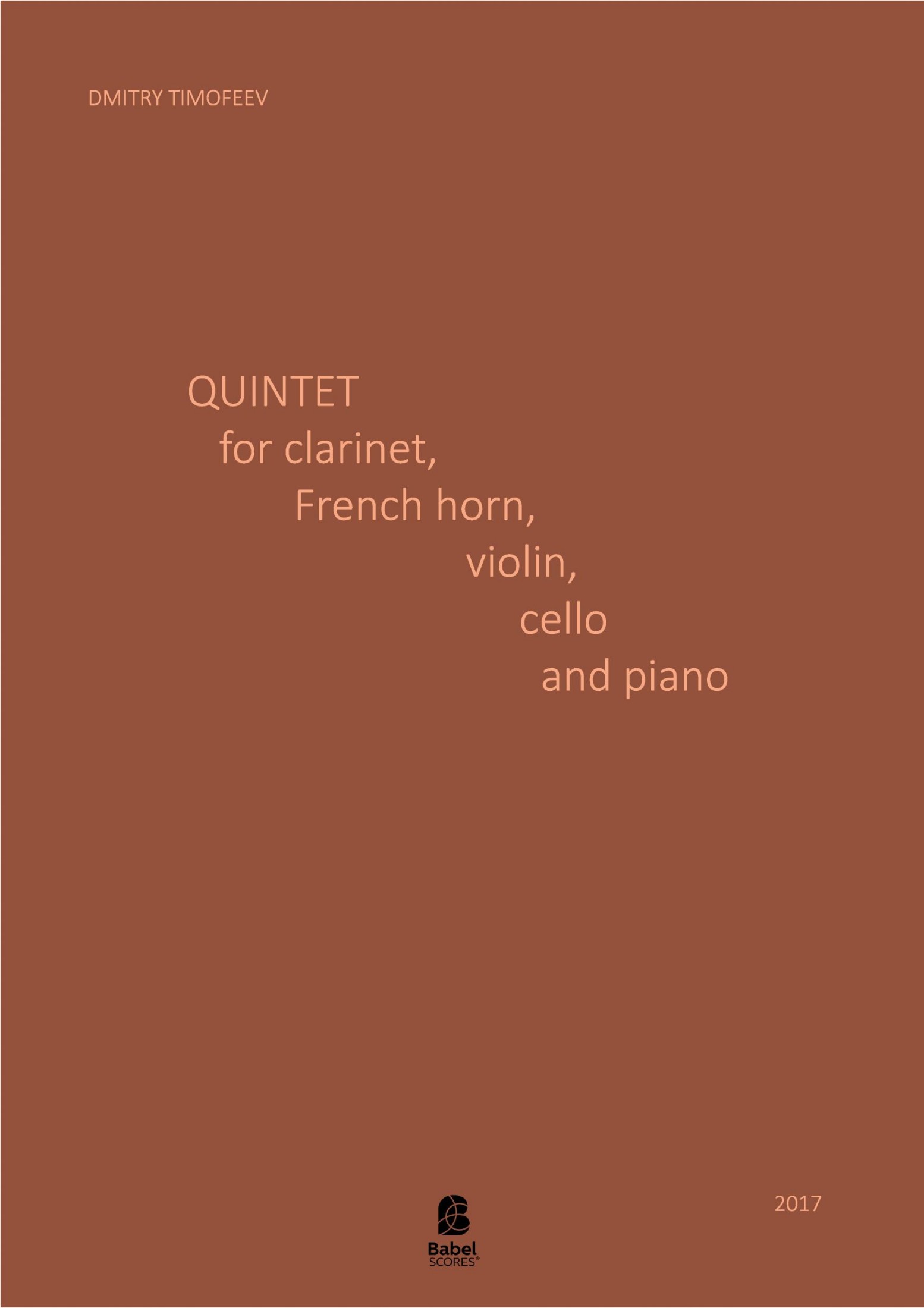Quintet for clarinet, horn, violin, cello and piano