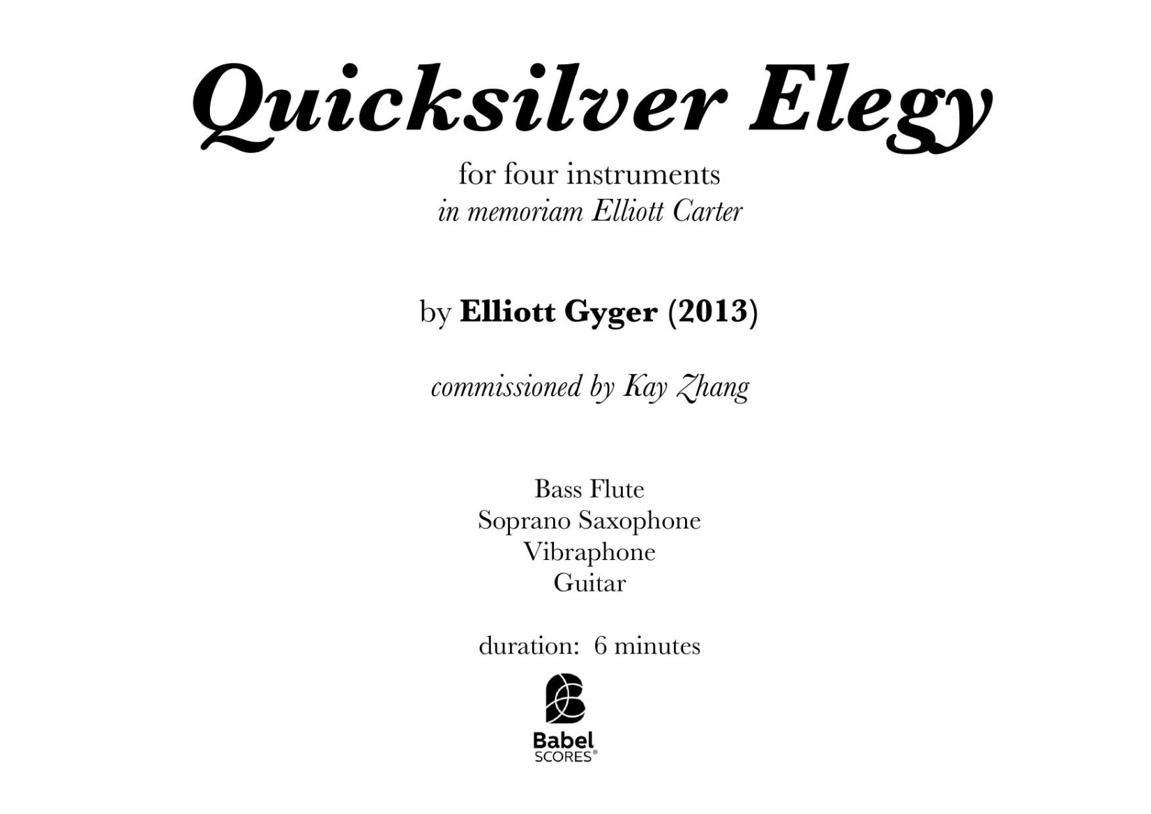 Quicksilver Elegy
