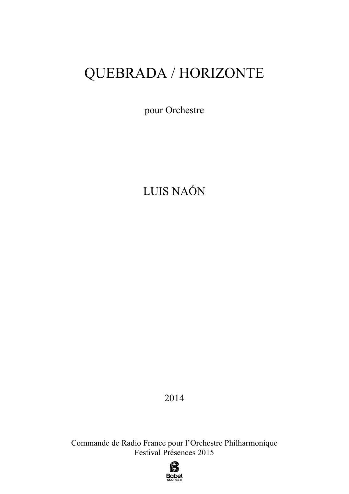 Quebrada - Horizonte