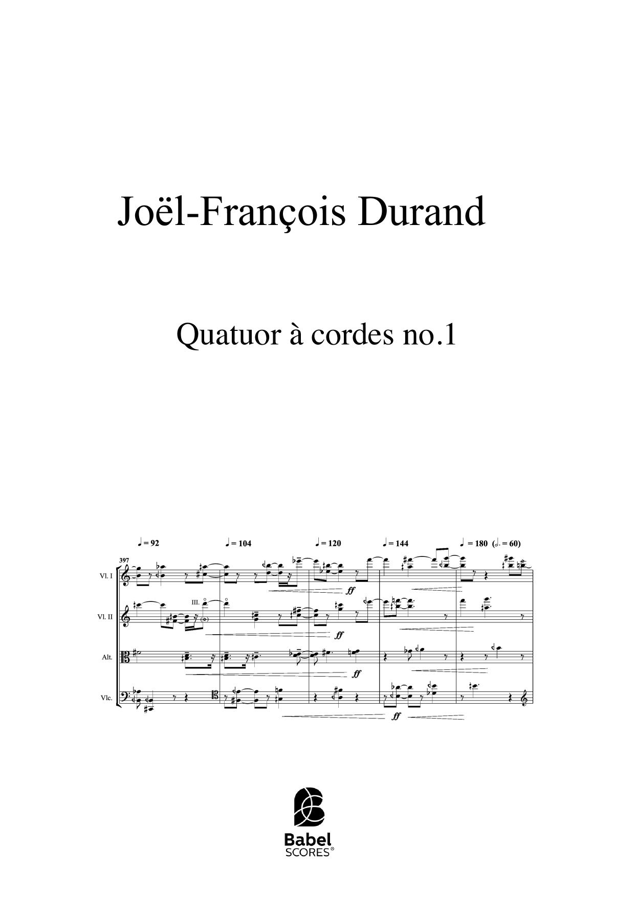 Quatuor à cordes no.1