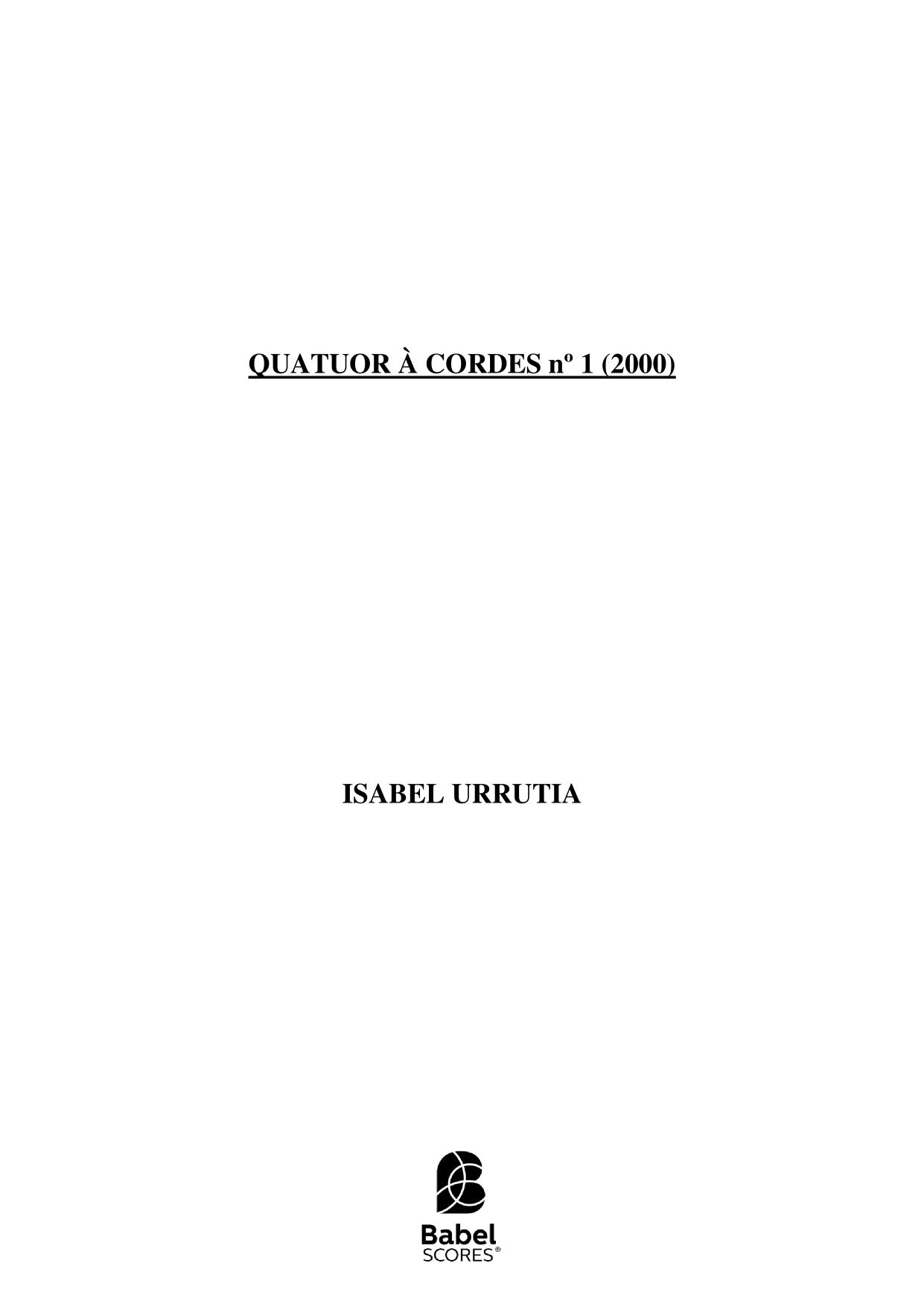 Quatuor à cordes nº 1