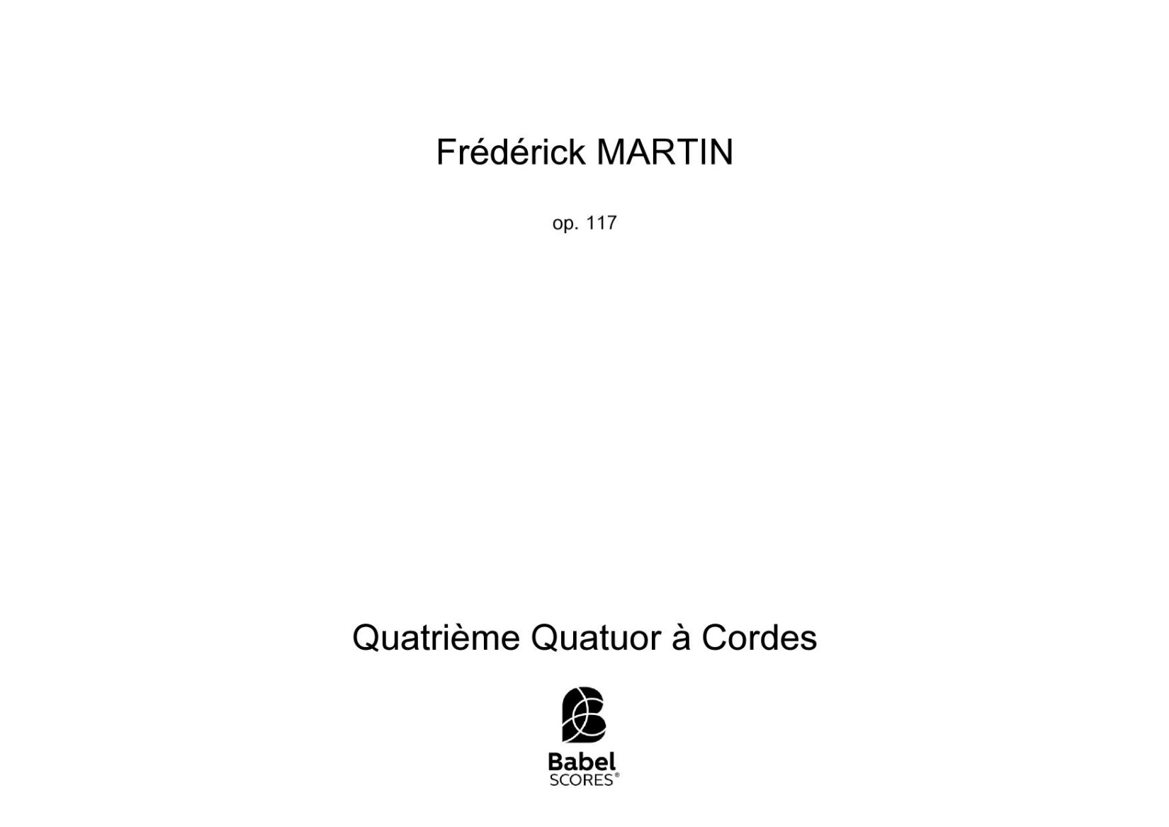 Quatrième Quatuor à Cordes