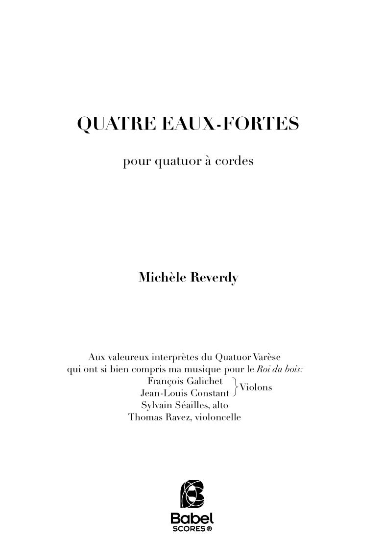 Quatre eaux-fortes
