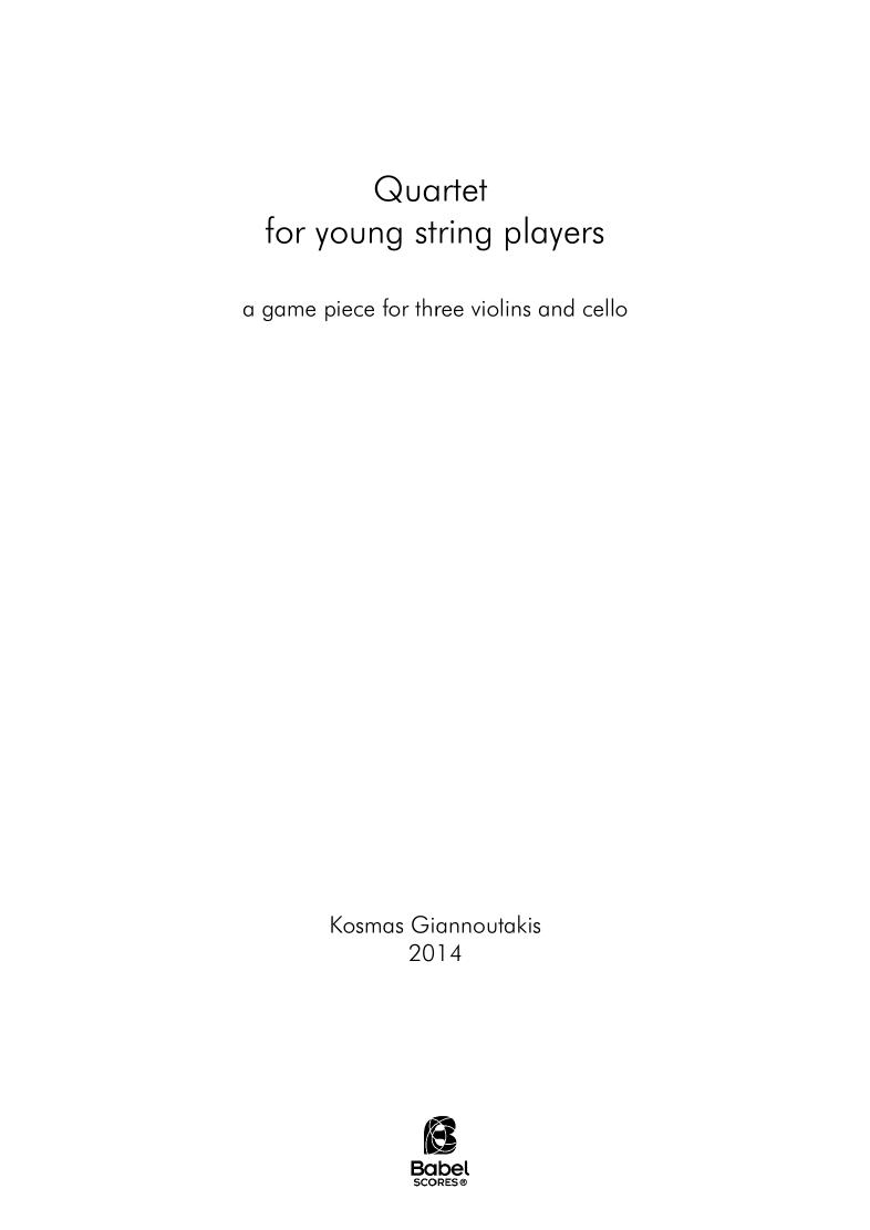 Quartet for young string players
