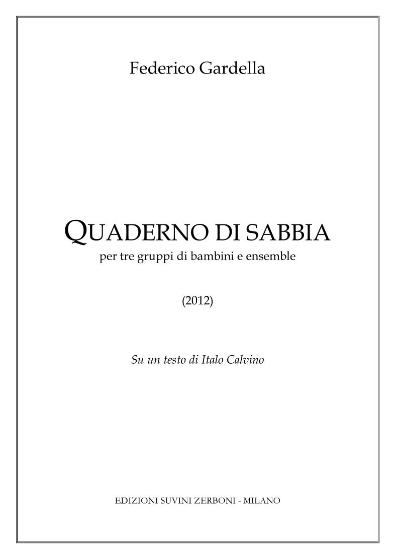 QUADERNO DI SABBIA