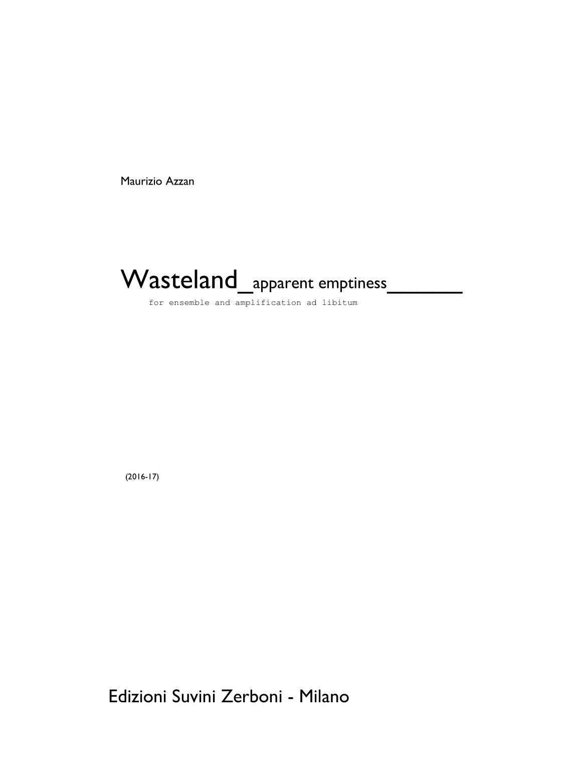 Wasteland apparent emptiness