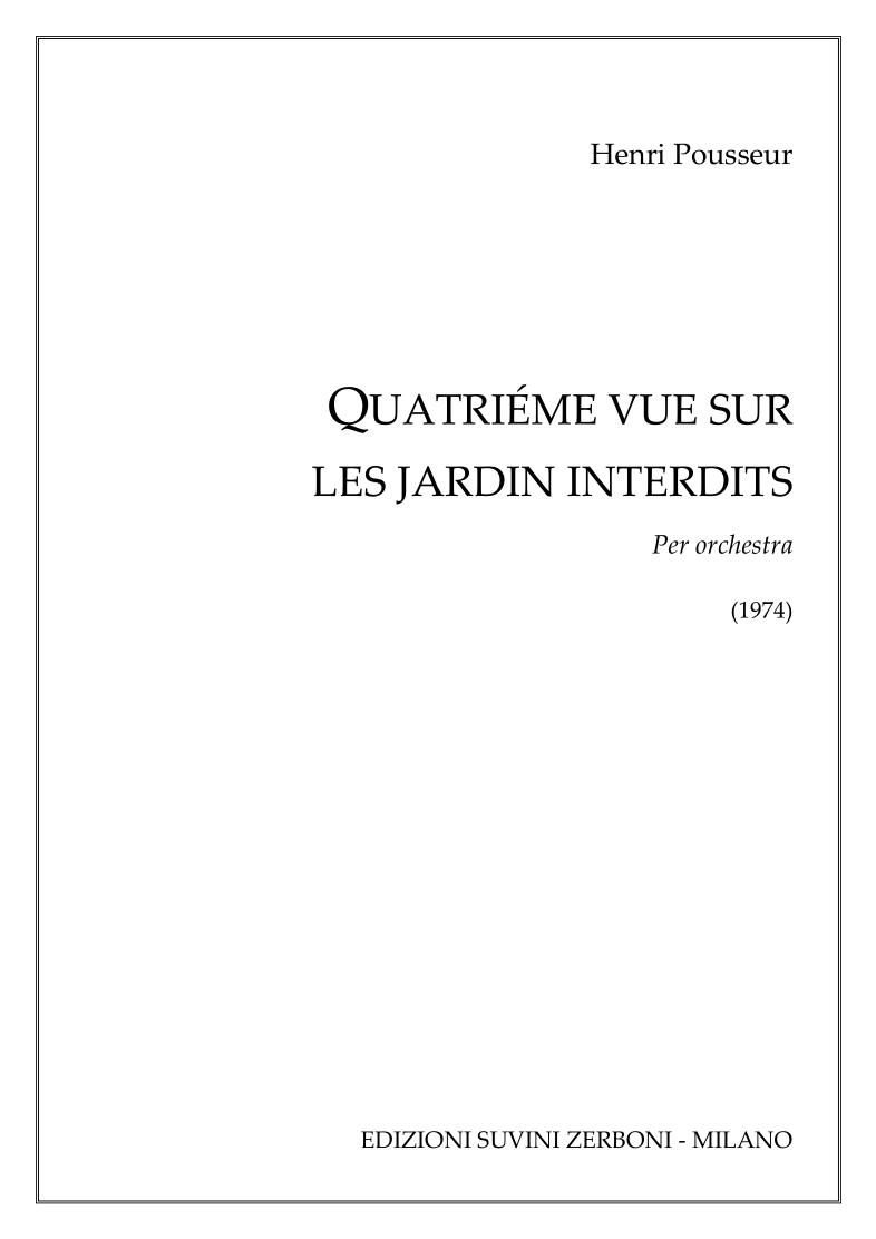 Quatrieme vue sur les jardins interdits