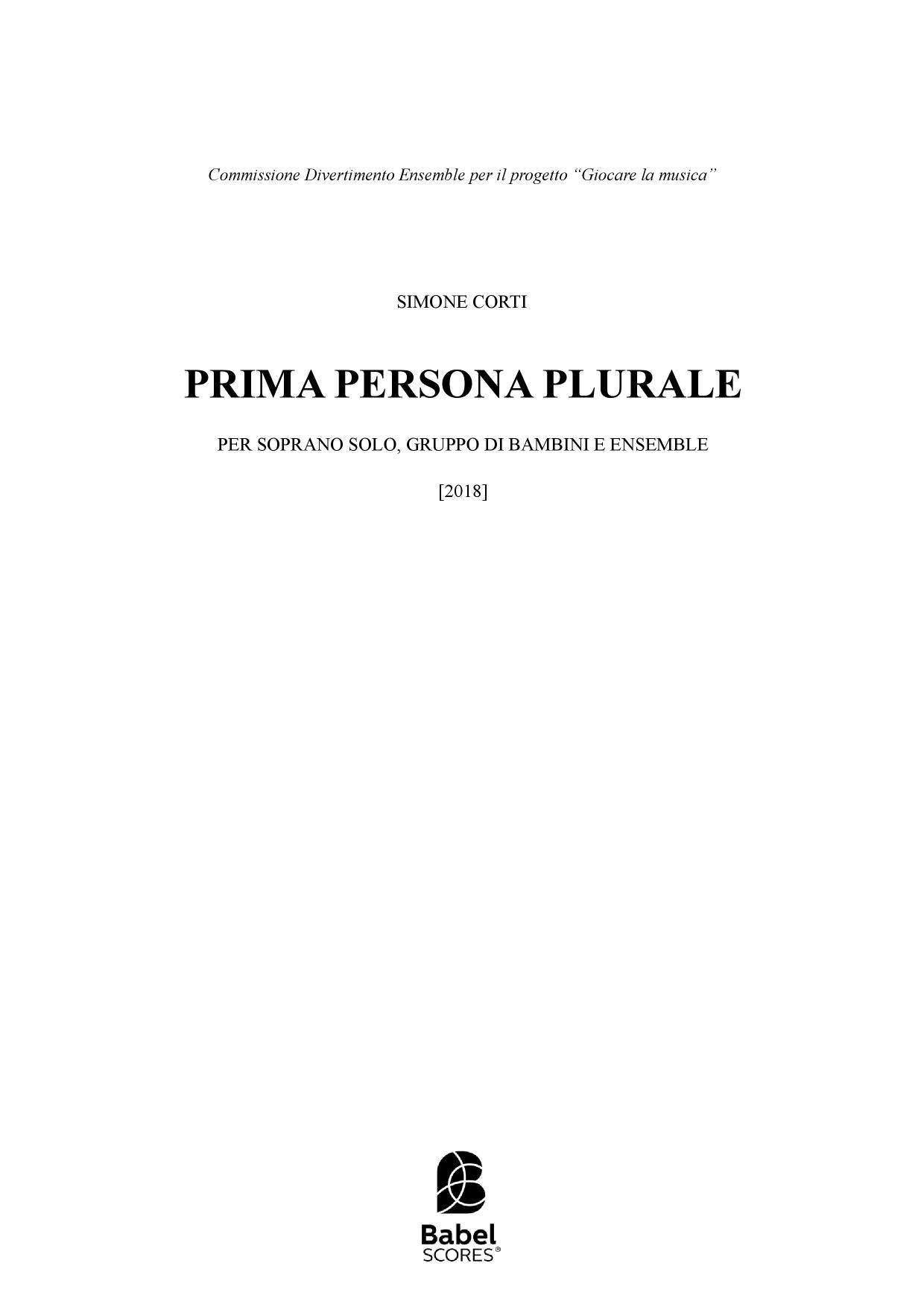 Prima persona plurale