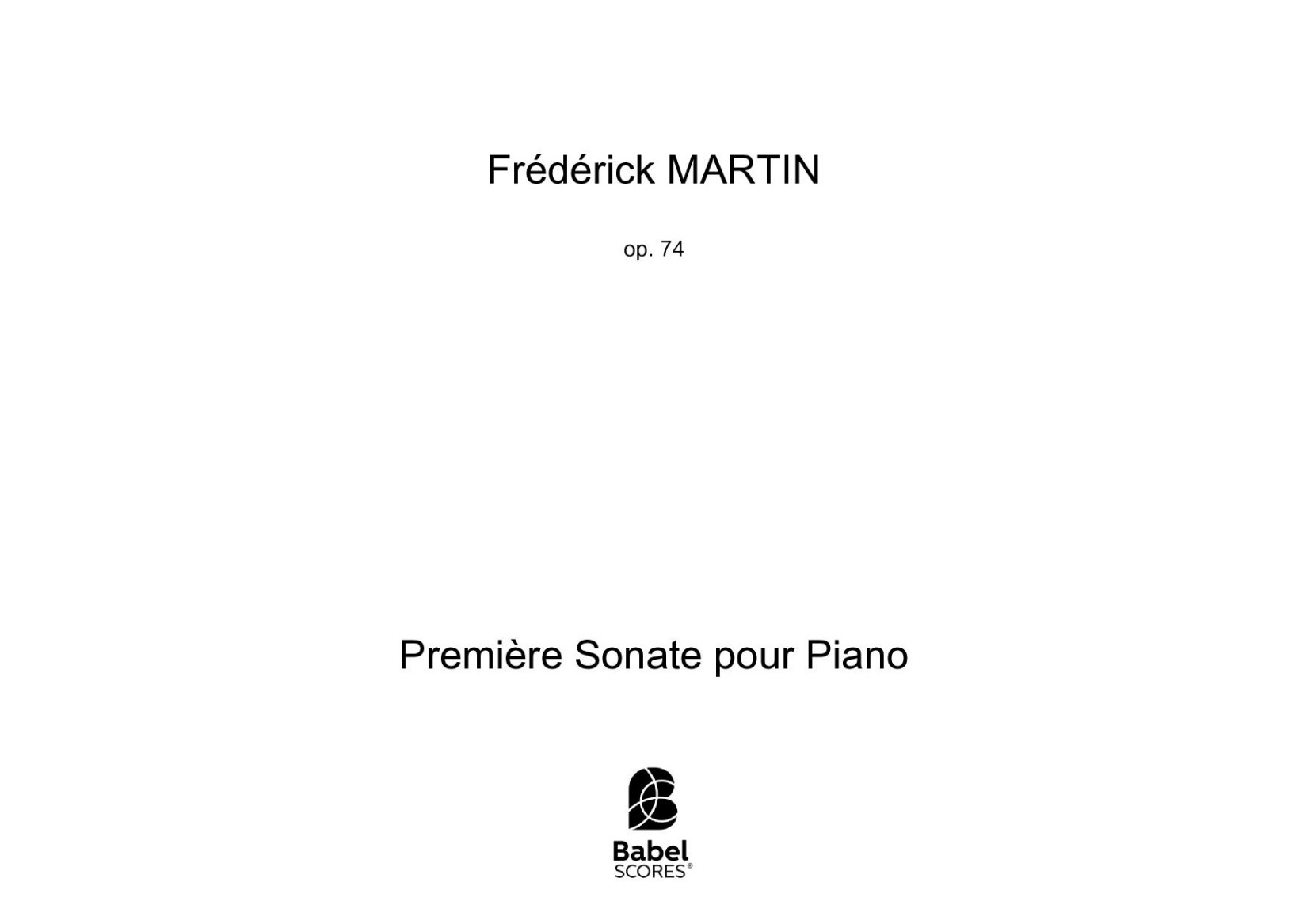 Première Sonate pour Piano