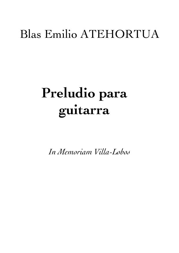 Preludio para guitarra