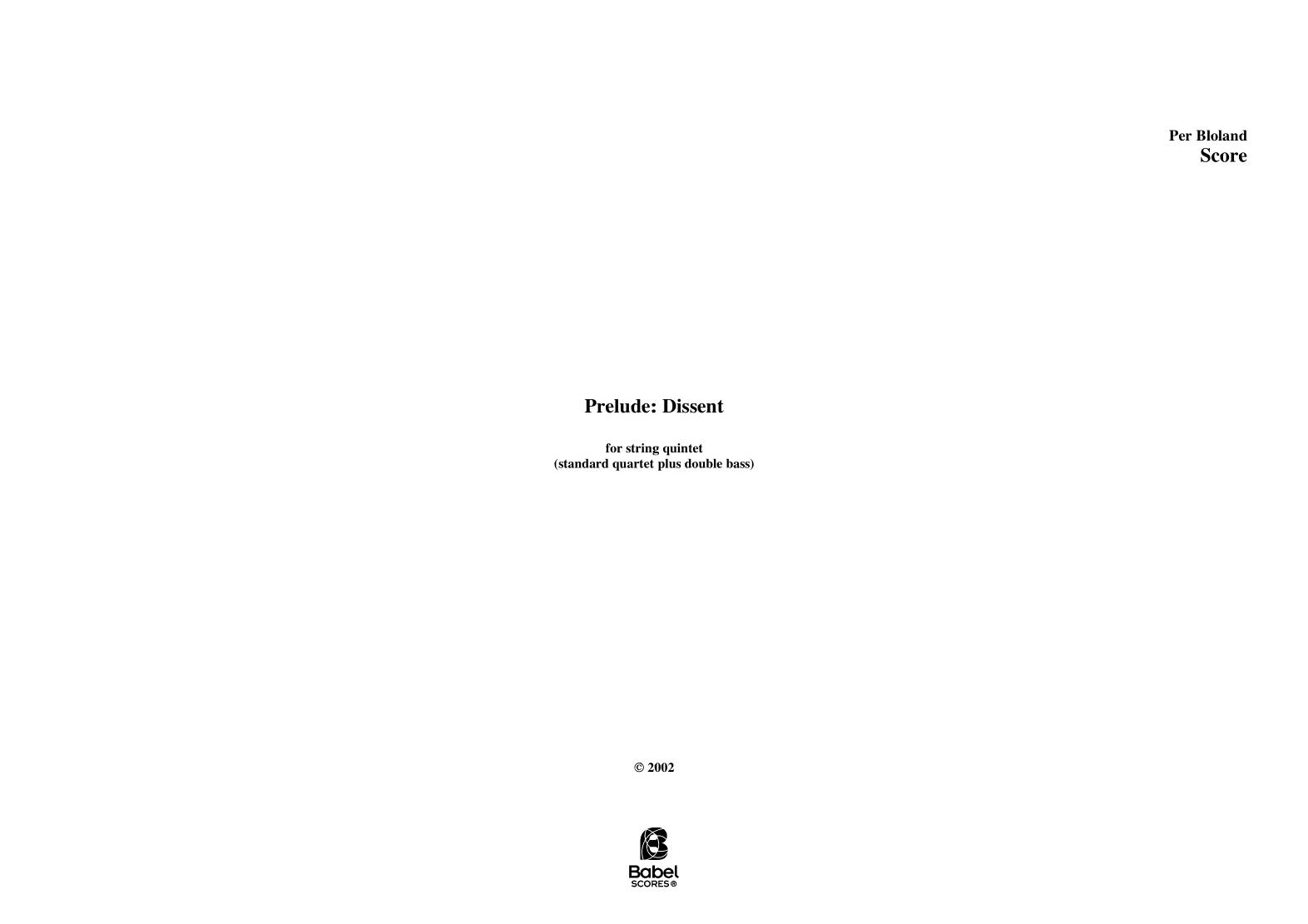 Prelude：Dissent