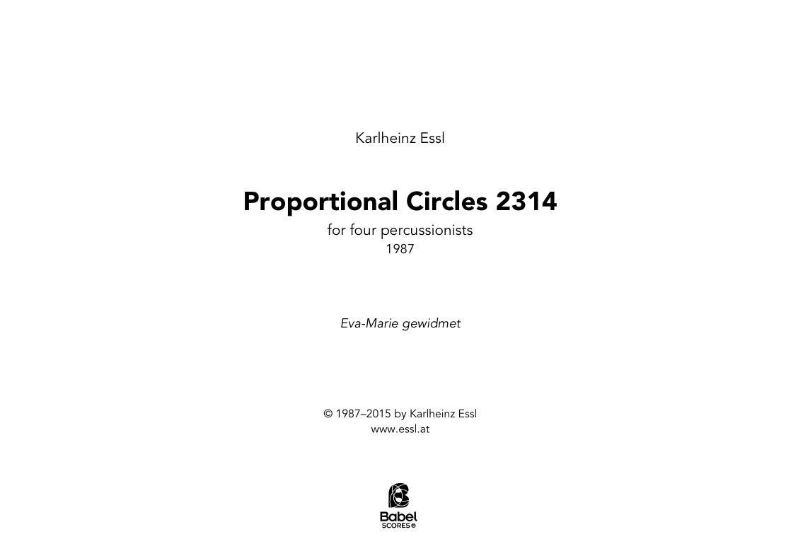 Proportional Circles 2314