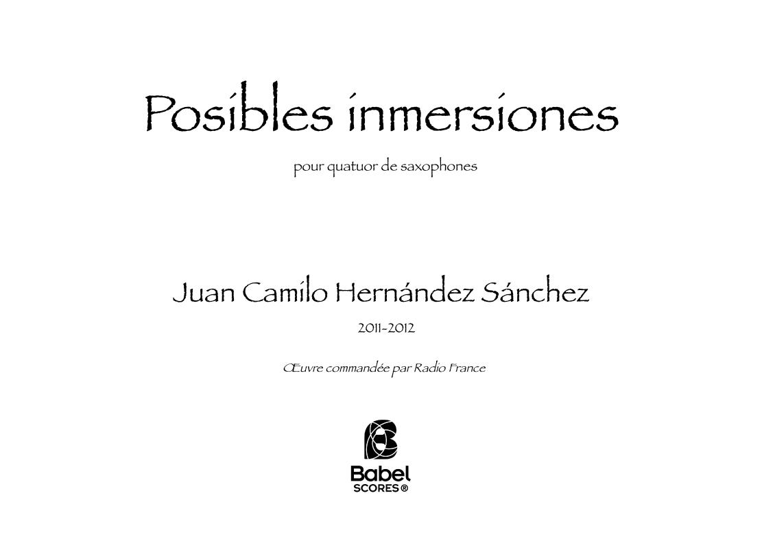 Posibles Inmersiones