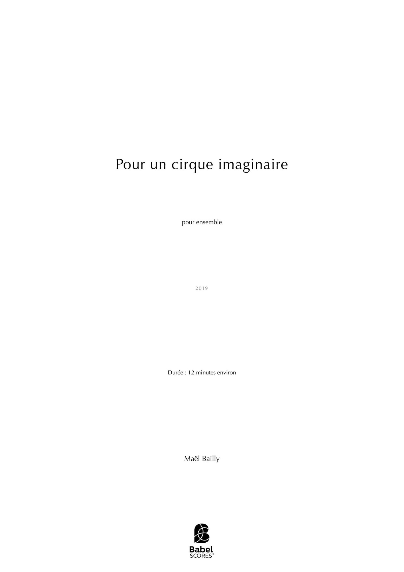 Pour un cirque imaginaire