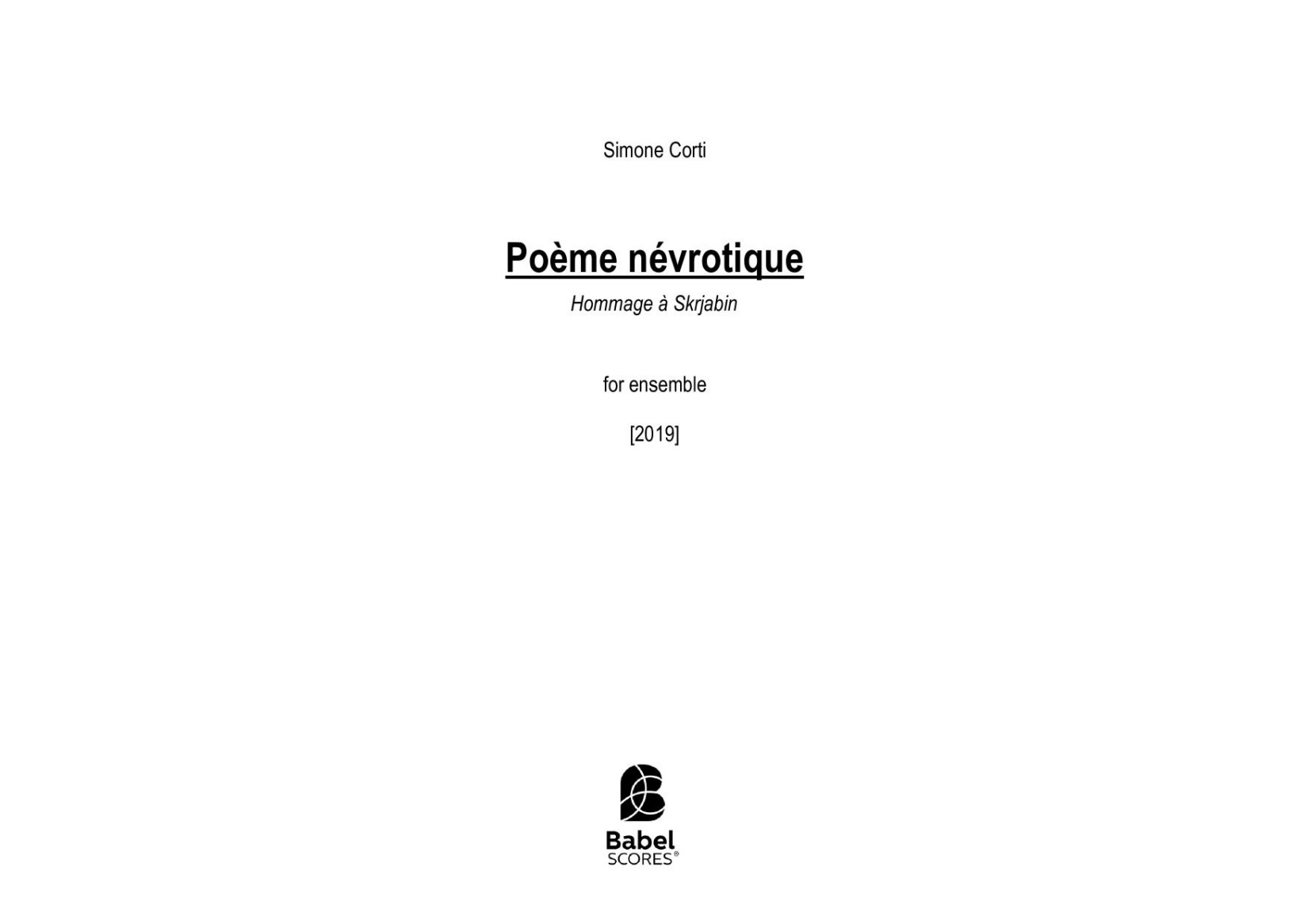Poème névrotique