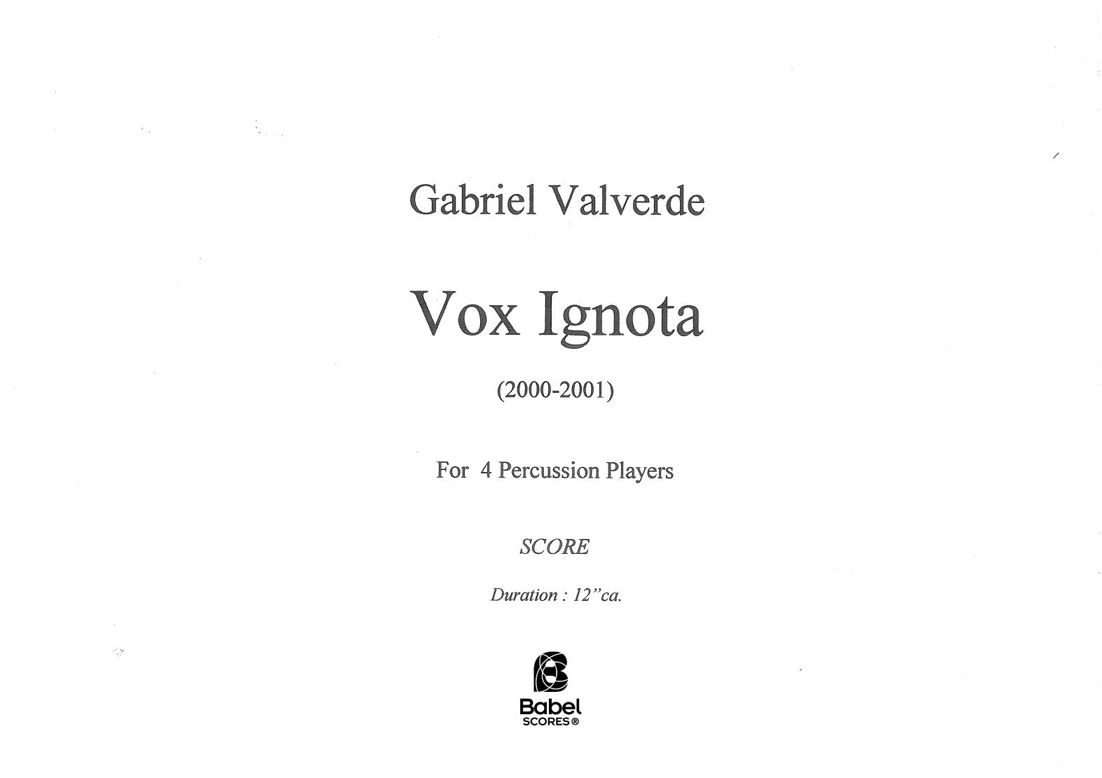Vox Ignota