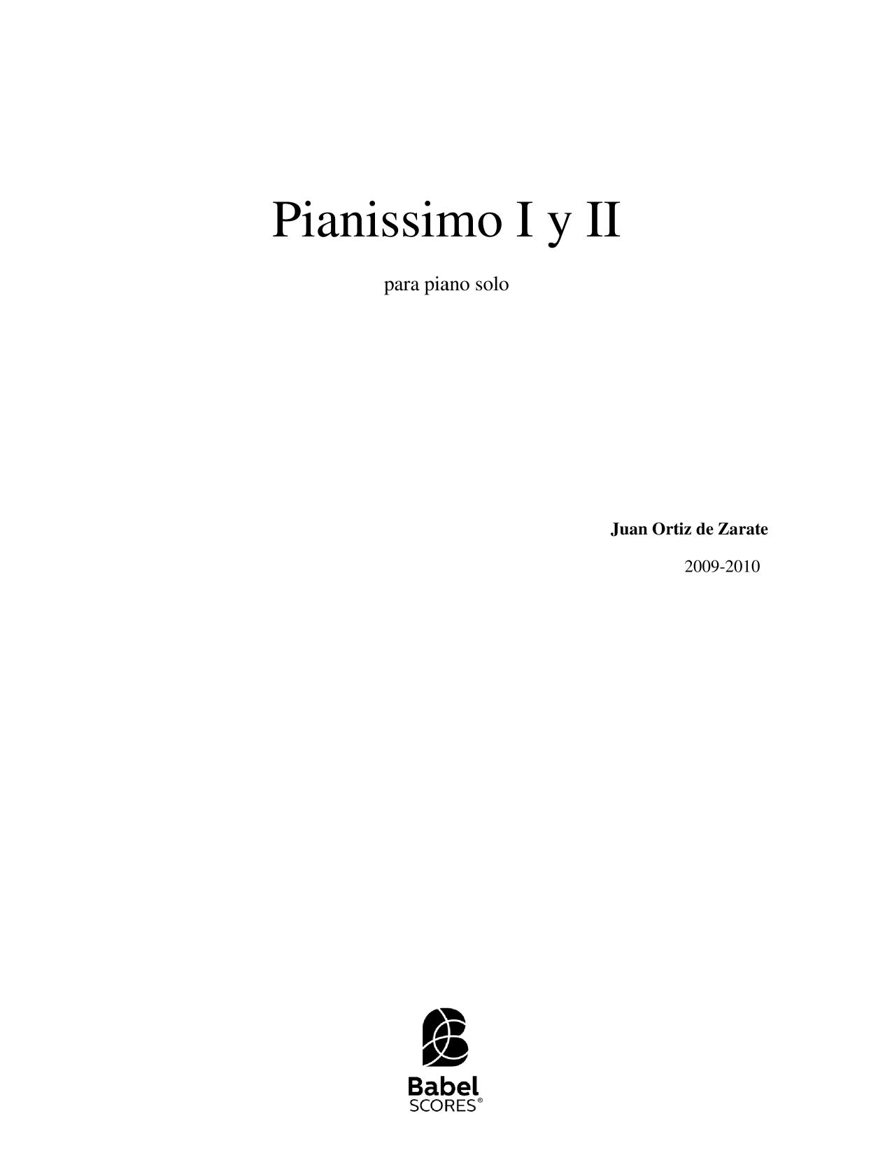 Pianissimo I y II