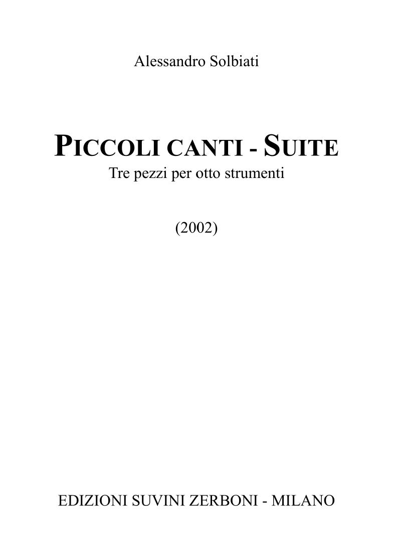 PICCOLI CANTI