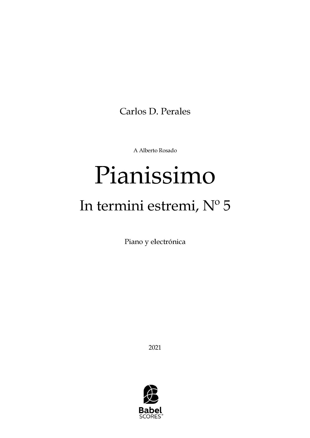 Pianissimo  In termini estremi, Nº 5